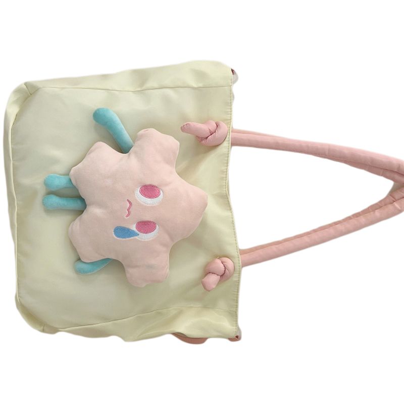 Tote Bag Nylon Large Capacity Removable Cute Star Doll Messenger Bag for PC Book Lipstick - Image 2