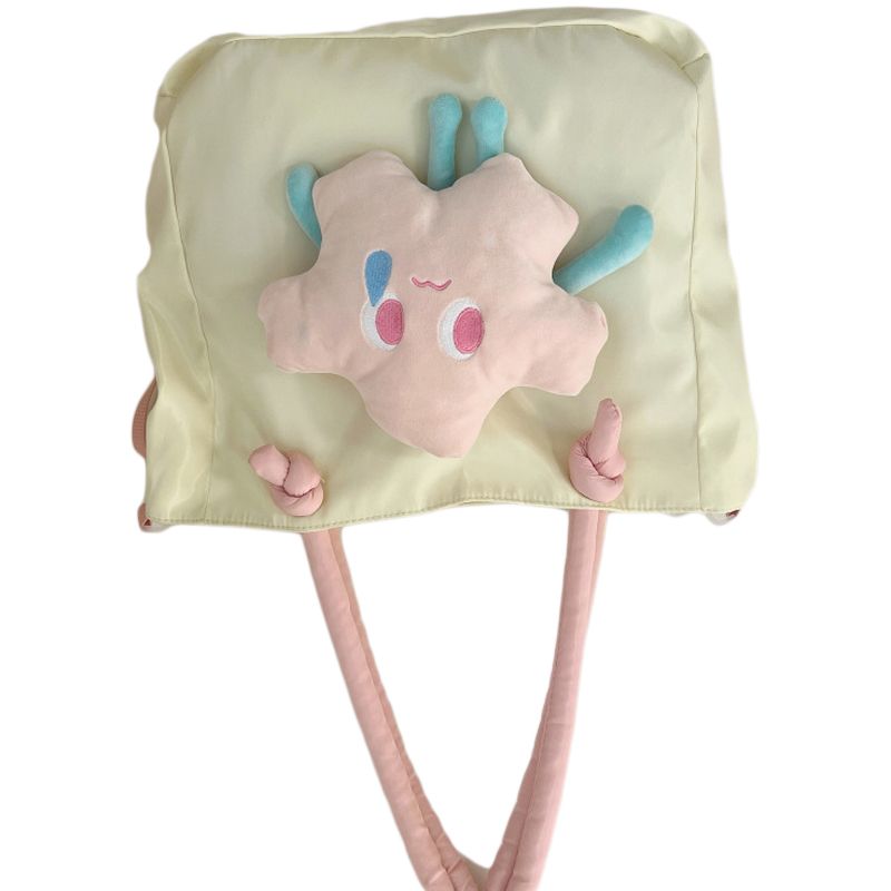 Tote Bag Nylon Large Capacity Removable Cute Star Doll Messenger Bag for PC Book Lipstick - Image 3