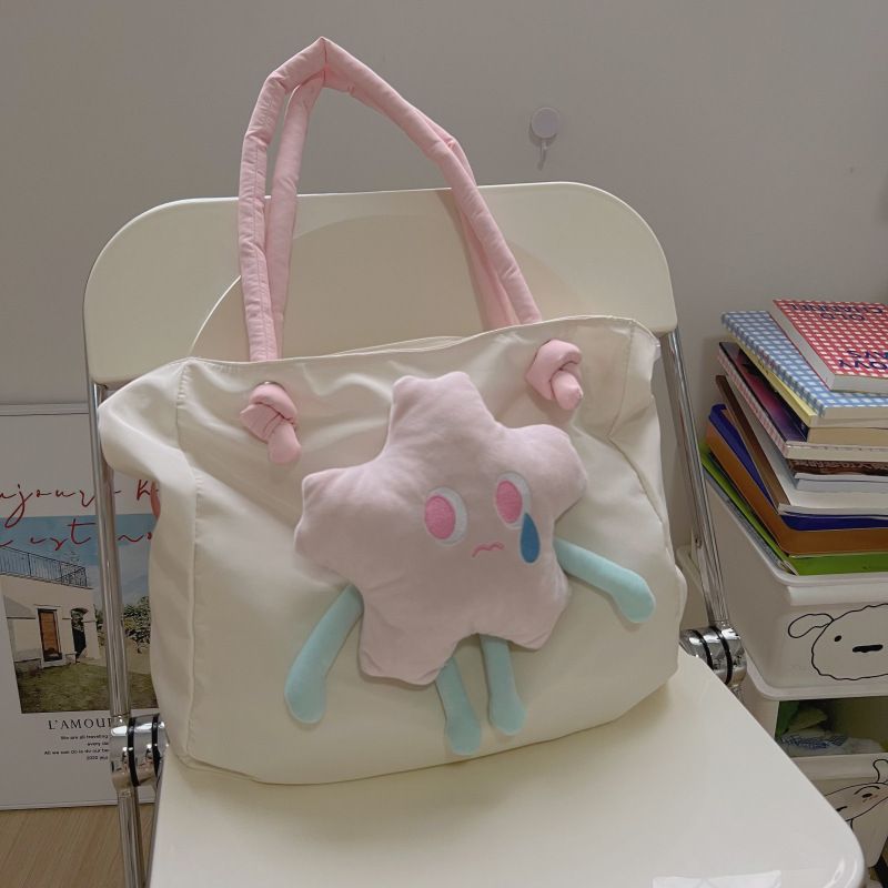 Tote Bag Nylon Large Capacity Removable Cute Star Doll Messenger Bag for PC Book Lipstick - Image 7