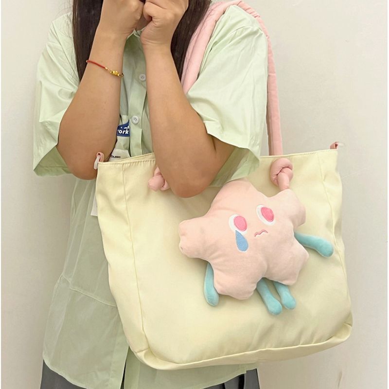 Tote Bag Nylon Large Capacity Removable Cute Star Doll Messenger Bag for PC Book Lipstick - Image 8