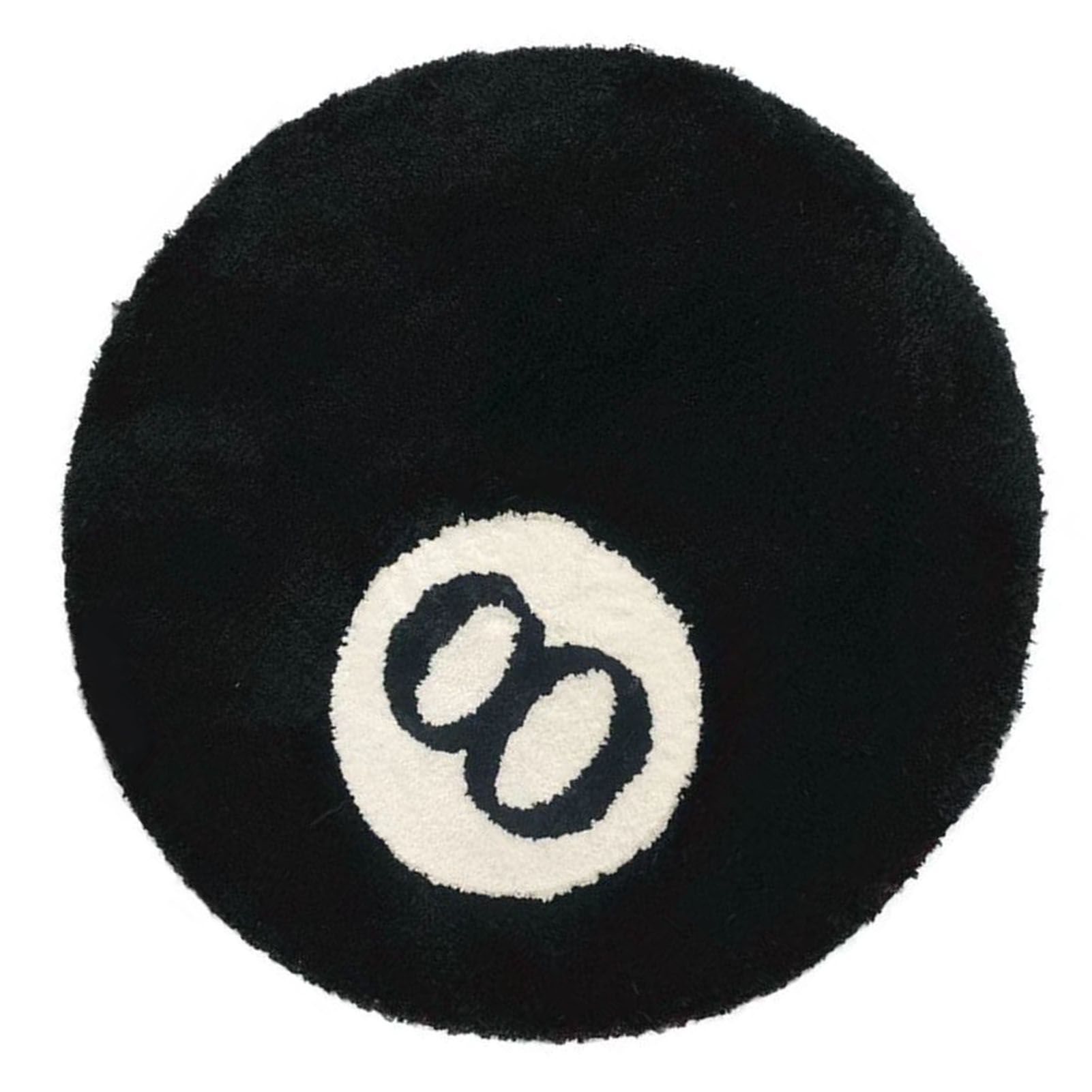 Living Room Flocked Carpet Anti Slip Sofa Table Floor Mat Dirt Resistant Bedroom Bedside Pad Black 60x60cm/23.6x23.6in - Image 2