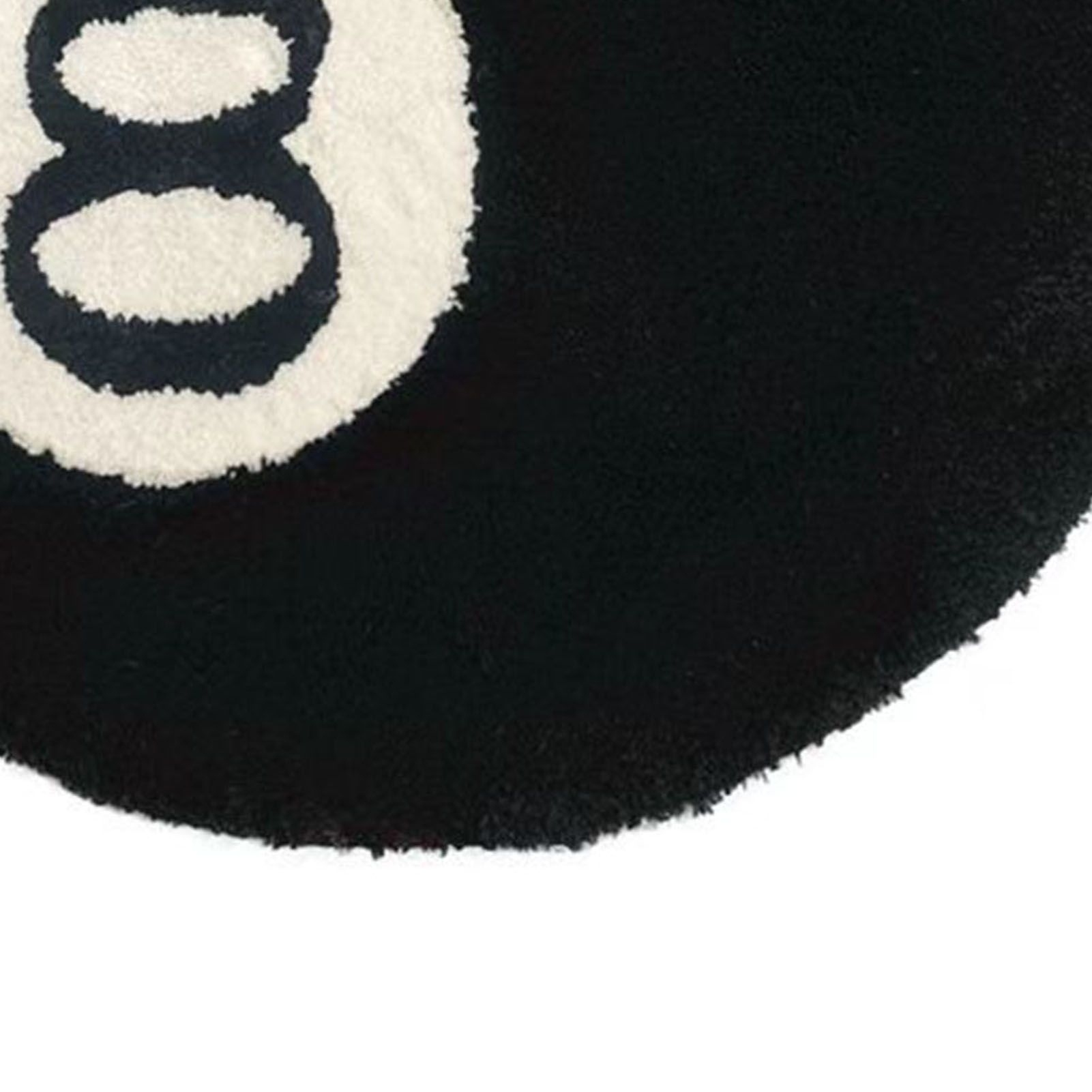 Living Room Flocked Carpet Anti Slip Sofa Table Floor Mat Dirt Resistant Bedroom Bedside Pad Black 60x60cm/23.6x23.6in - Image 7