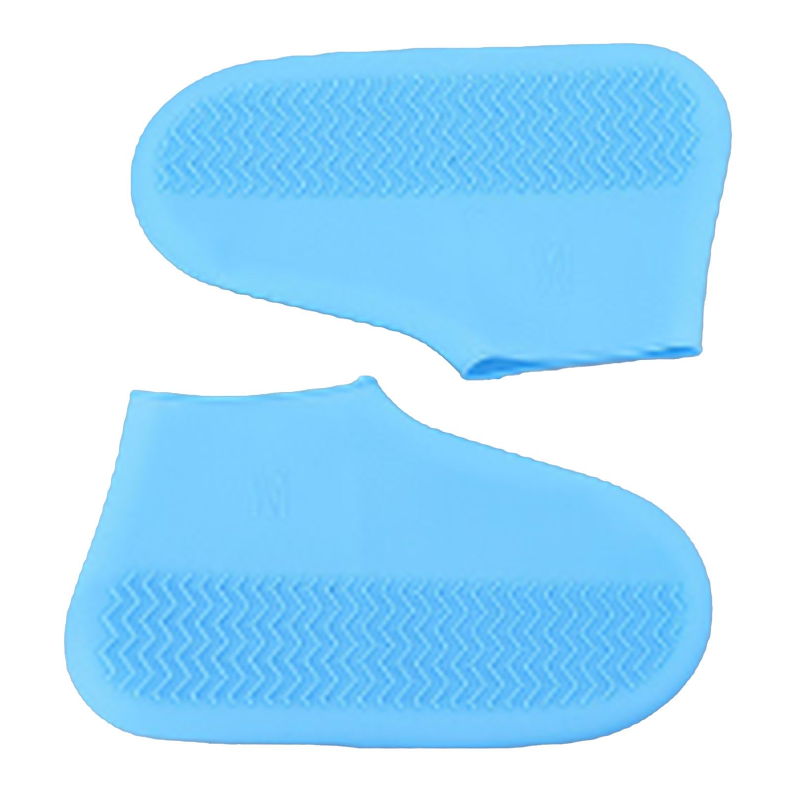 Waterproof Shoes Cover Silicone Non Slip Rain Shoe Covers Reusable Unisex Shoe Protector Overshoes for Outdoor Blue S - Image 1