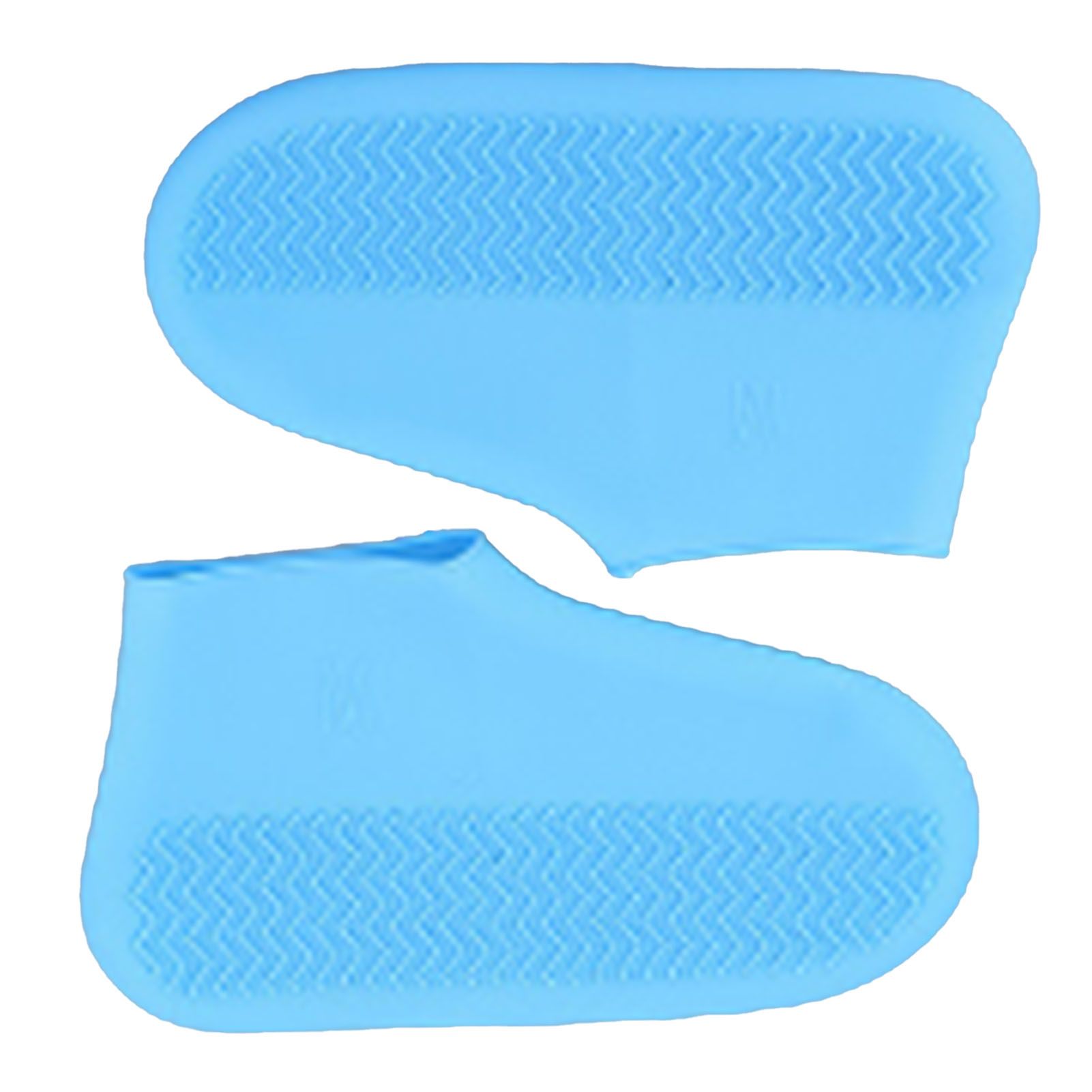 Waterproof Shoes Cover Silicone Non Slip Rain Shoe Covers Reusable Unisex Shoe Protector Overshoes for Outdoor Blue S - Image 2