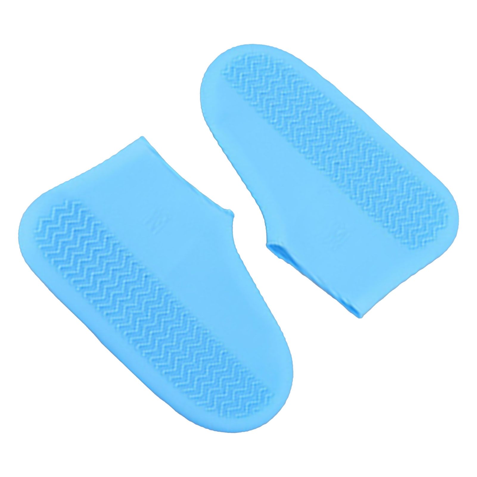 Waterproof Shoes Cover Silicone Non Slip Rain Shoe Covers Reusable Unisex Shoe Protector Overshoes for Outdoor Blue S - Image 3
