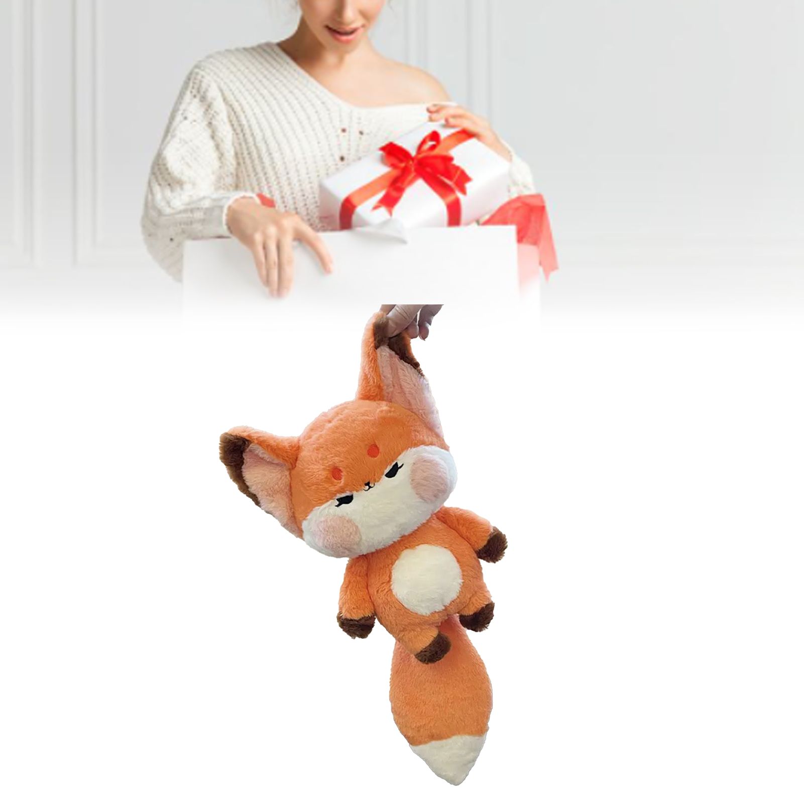 Fox Doll Cute Style Soft Plush Material Stuffed Cartoon Animal Toy for Kids Birthday Present Orange Full Length 60cm - Image 5