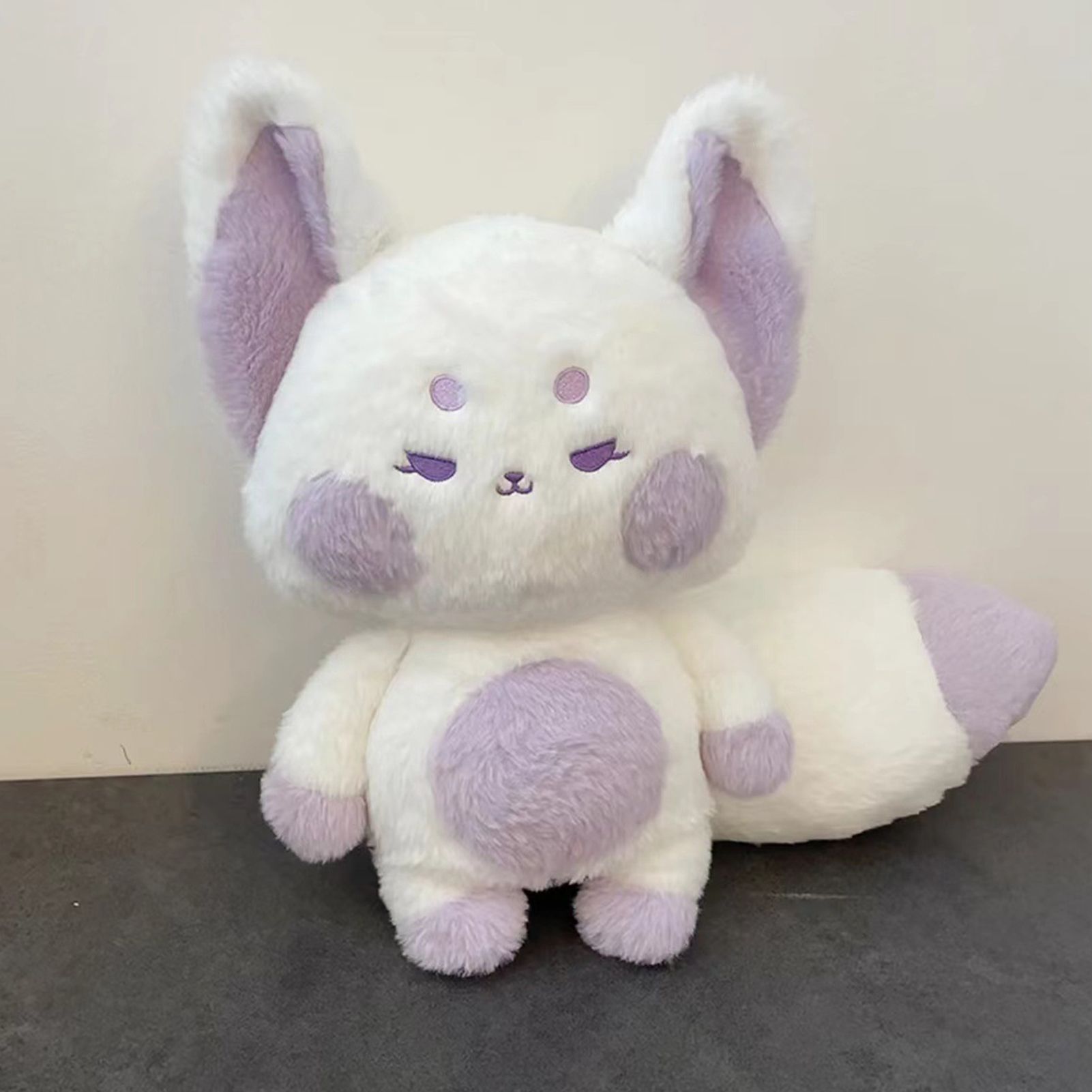 Fox Doll Cute Style Soft Plush Material Stuffed Cartoon Animal Toy for Kids Birthday Present Purple White Full Length 60cm - Image 8