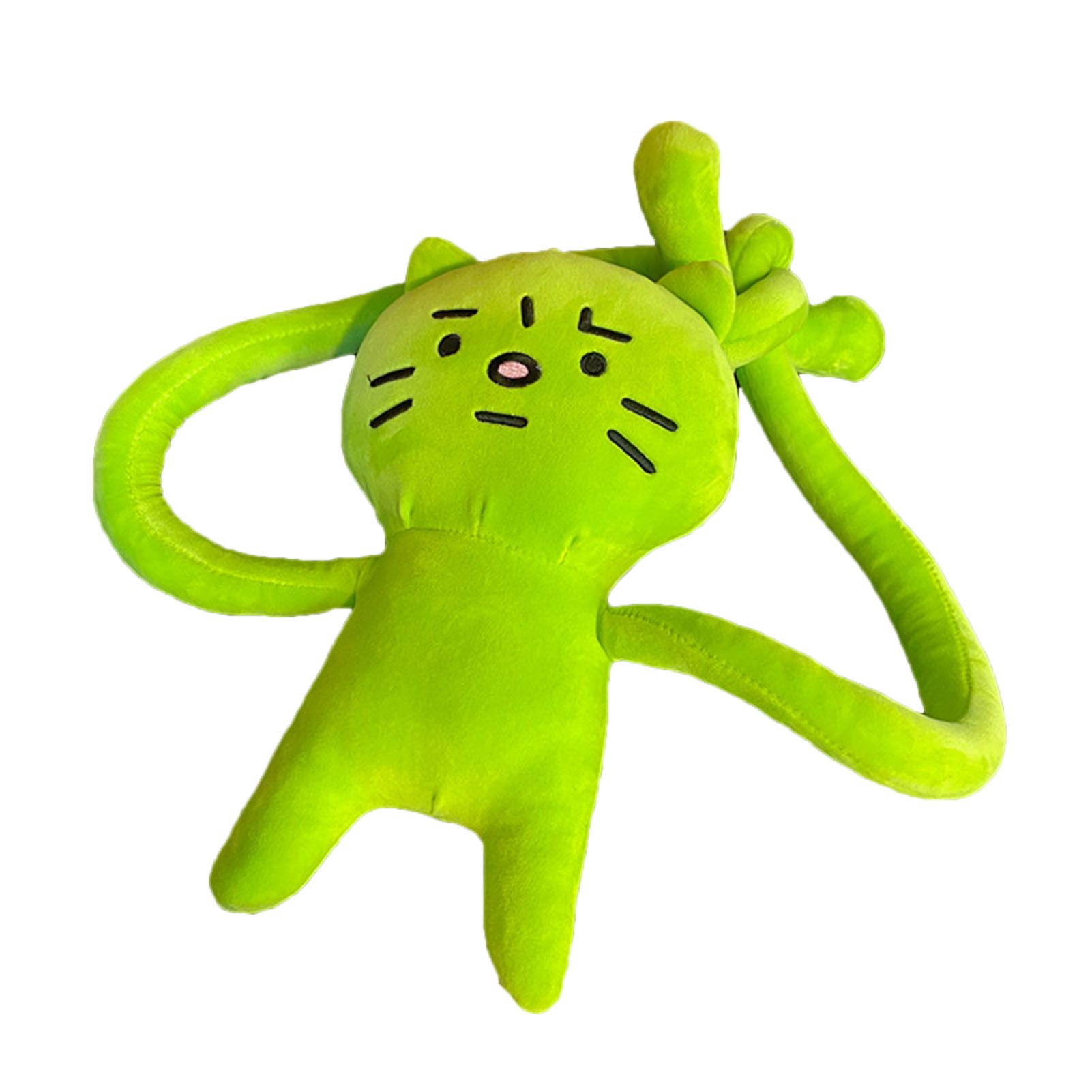 Plush Toy Shoulder Bag Cartoon Long Arm Anxiety Kitty Plush Purse Bag for Shopping Traveling - Image 1
