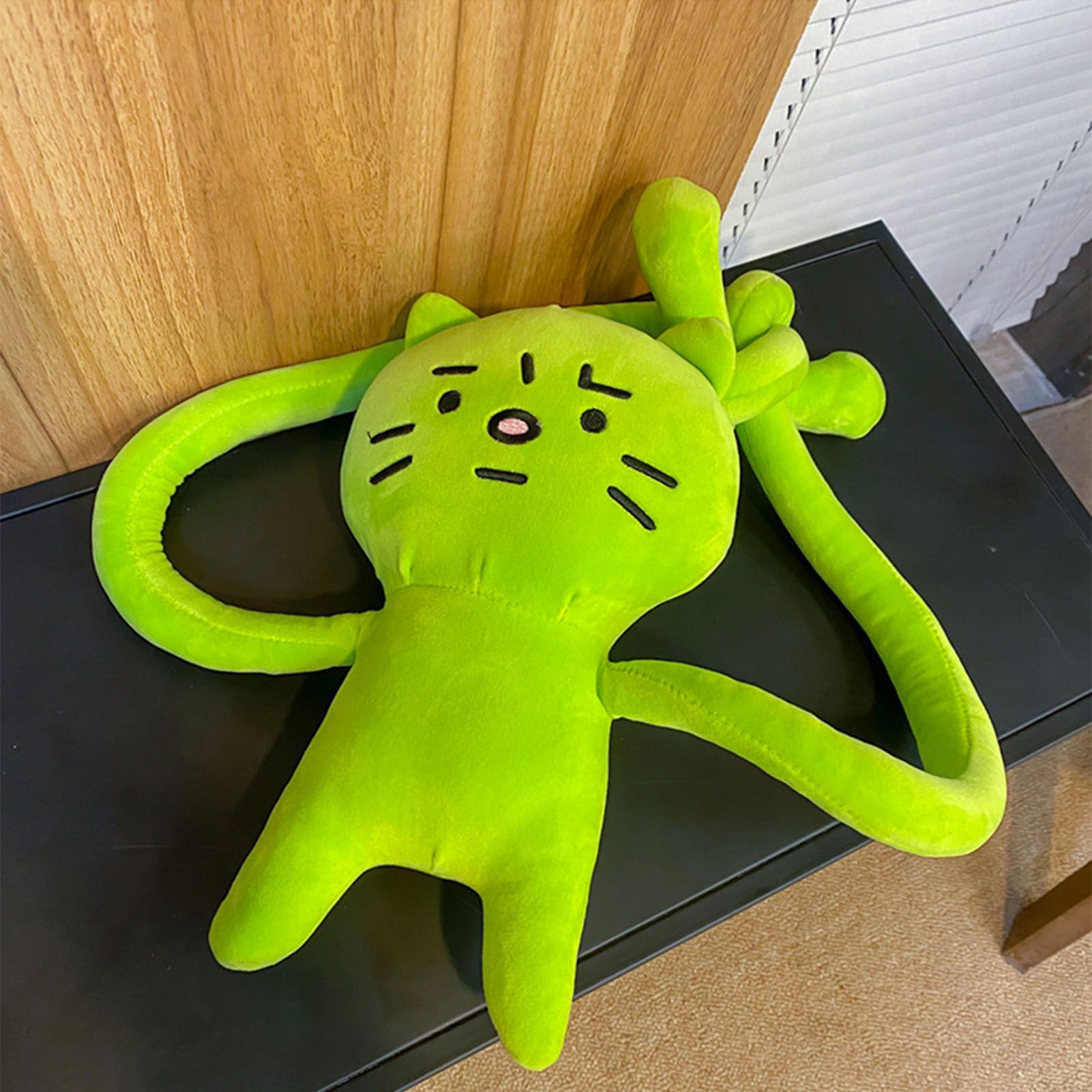 Plush Toy Shoulder Bag Cartoon Long Arm Anxiety Kitty Plush Purse Bag for Shopping Traveling - Image 6
