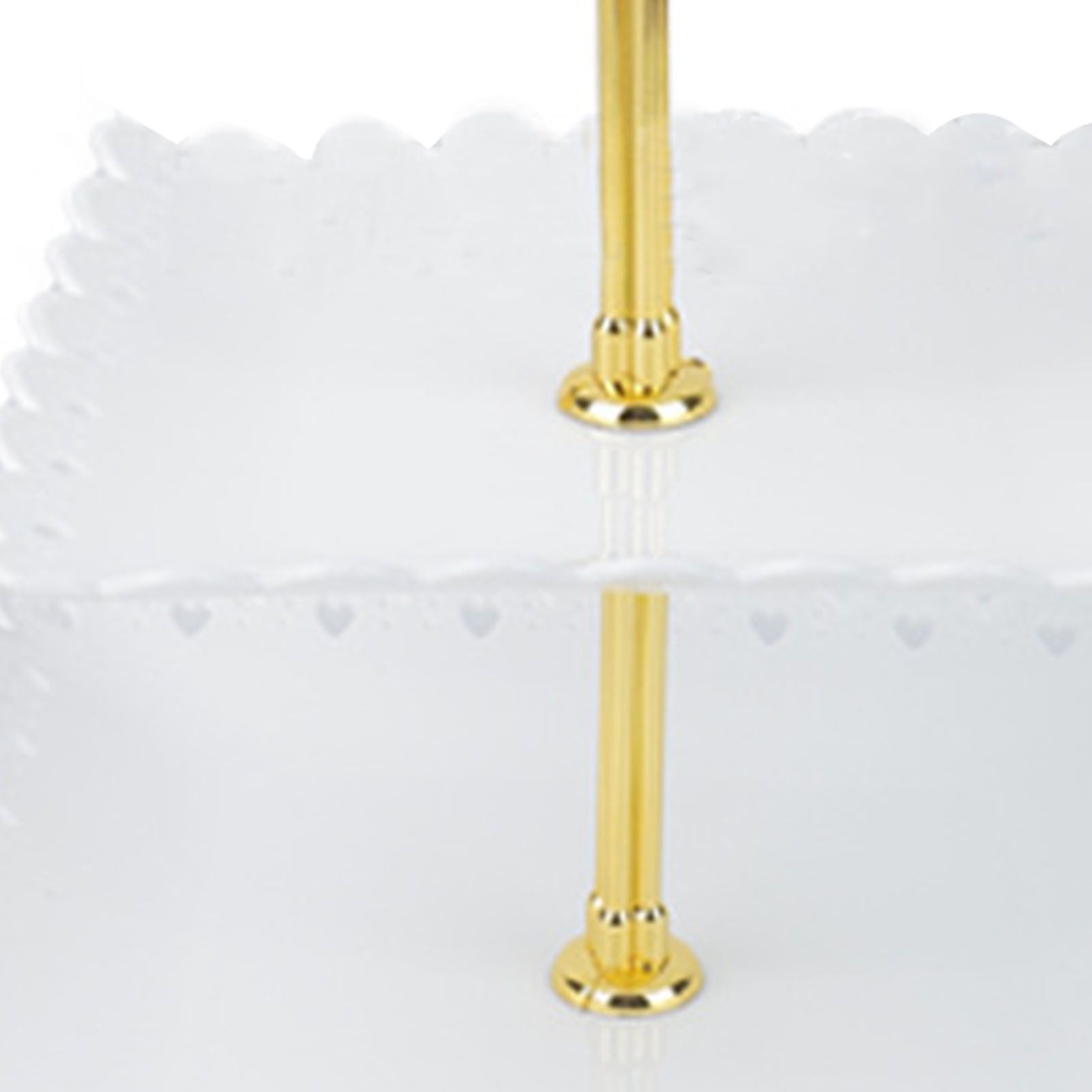 White 3 Tier Cupcake Stand Stable Plastic Decorative Square Dessert Serving Tray Rack for Weddings Parties - Image 7