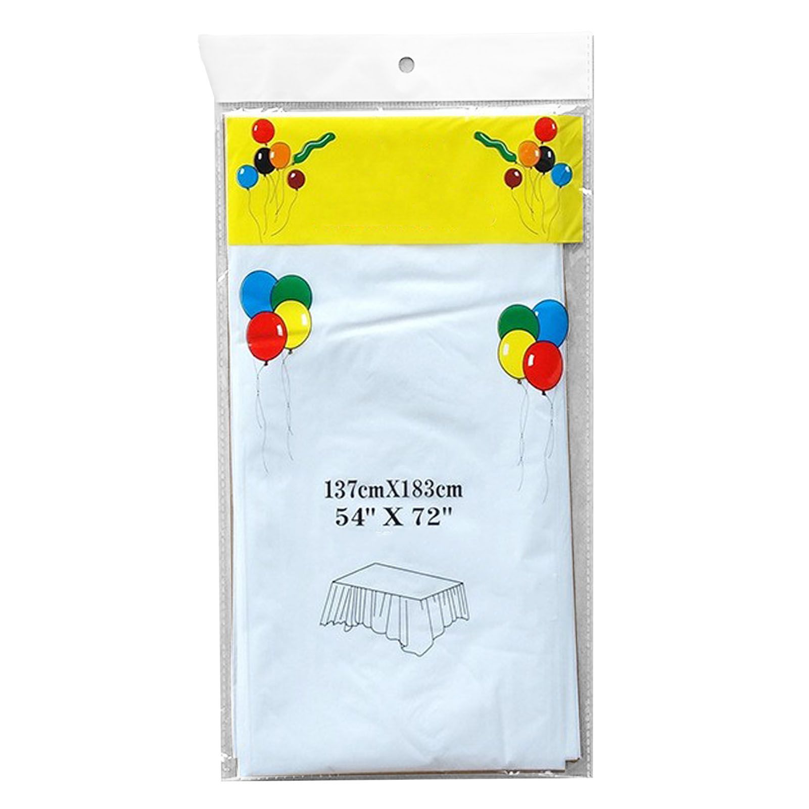 5Pcs Disposable Tablecloth White 137x183cm PE Protective Table Cloth for Wedding Party Tablecloth - Image 1