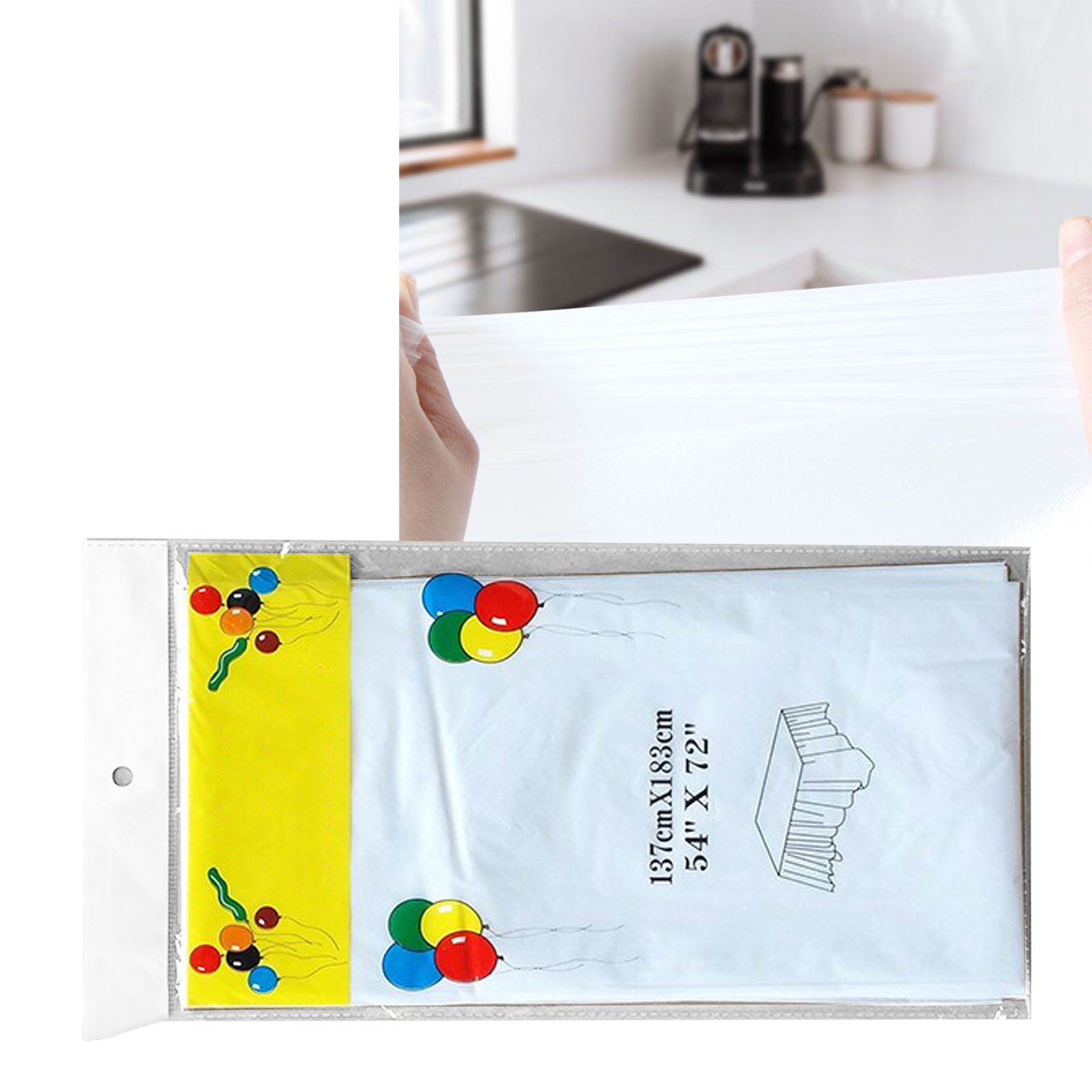5Pcs Disposable Tablecloth White 137x183cm PE Protective Table Cloth for Wedding Party Tablecloth - Image 6