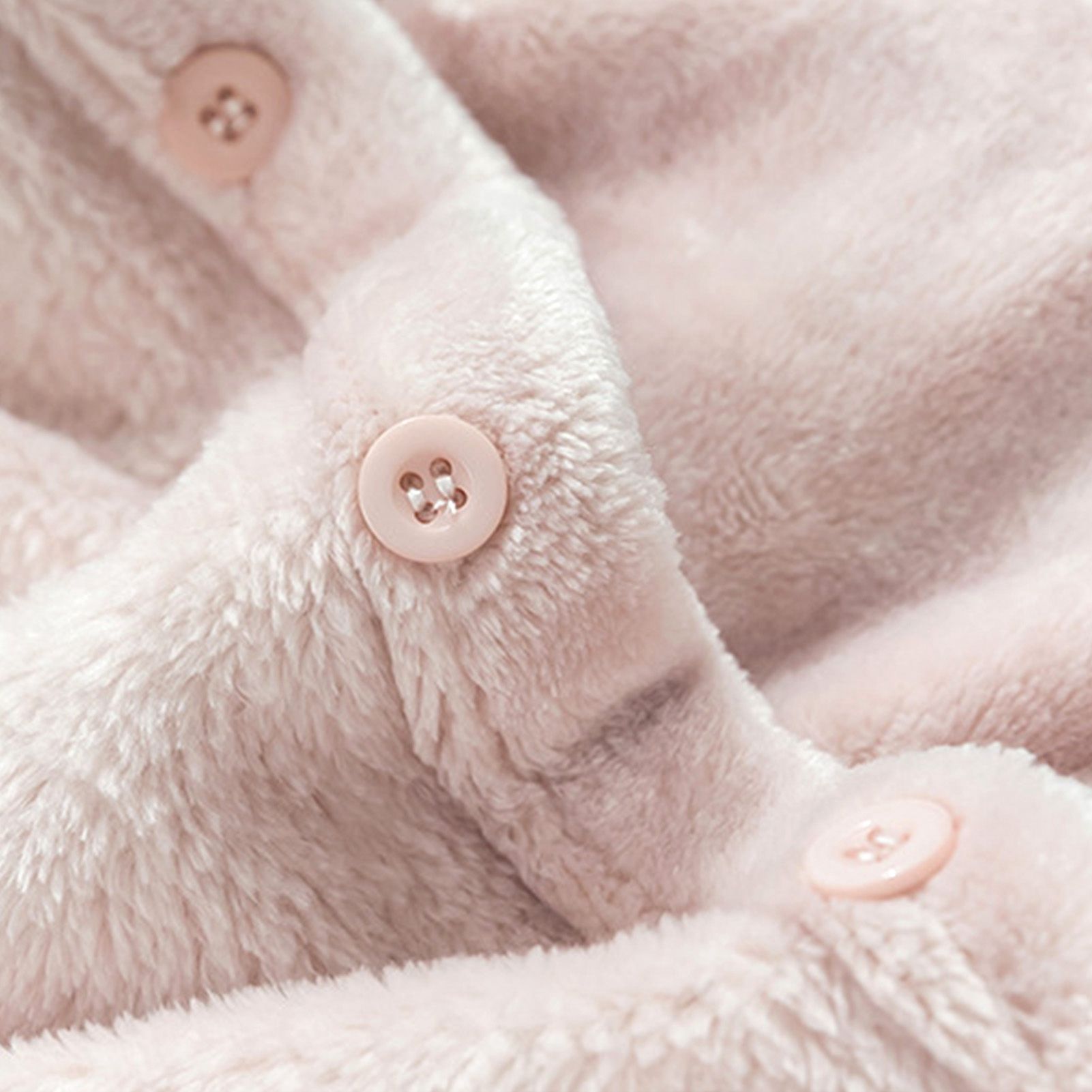 Hooded Blanket Wearable Polyester Plush Rabbit Ear Hooded Blanket Throw Soft Warm Blanket for Home Pink Large - Image 8