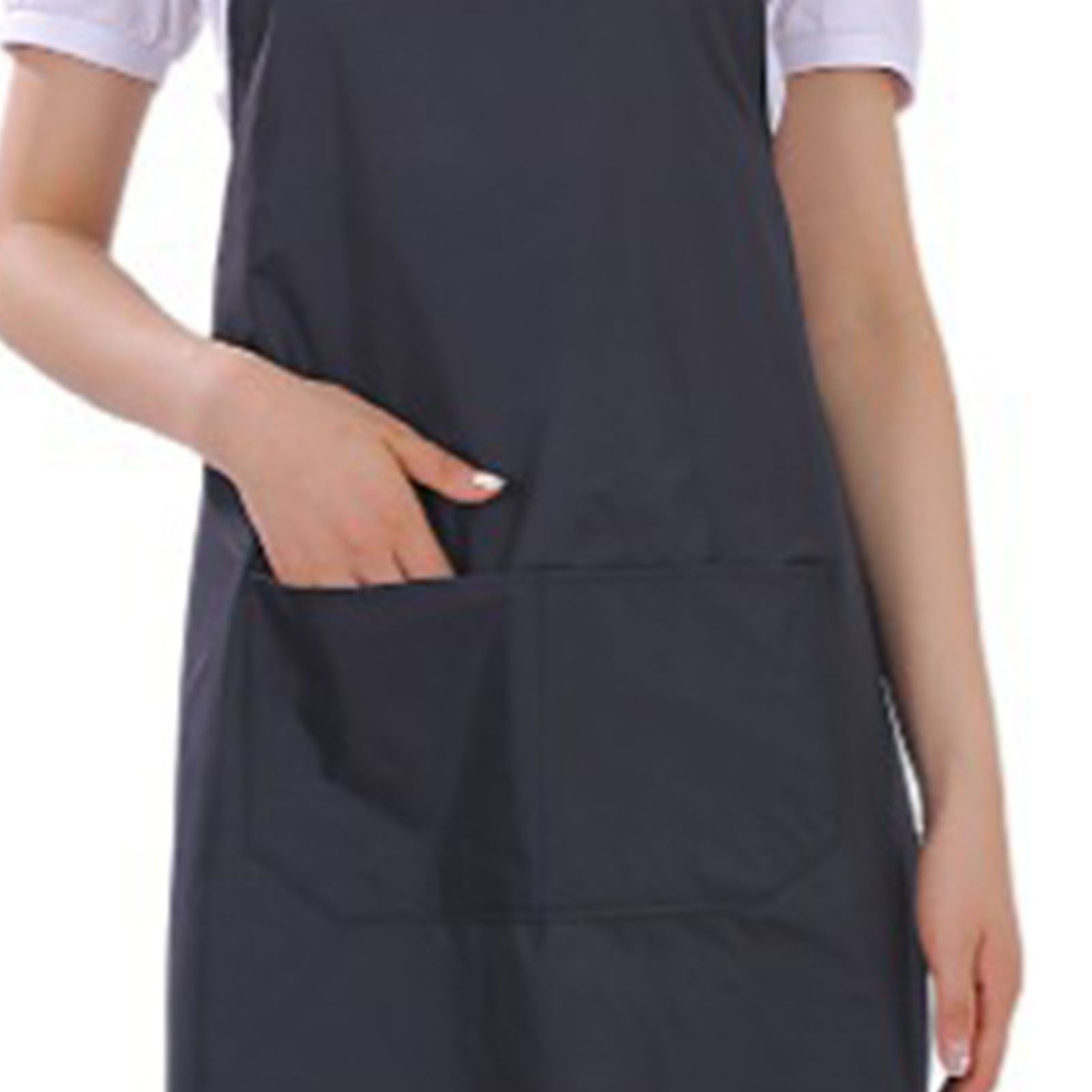 6pcs Waterproof Apron Lightweight Black Apron with Two Pockets for Mens Women for Housework Cooking - Image 8