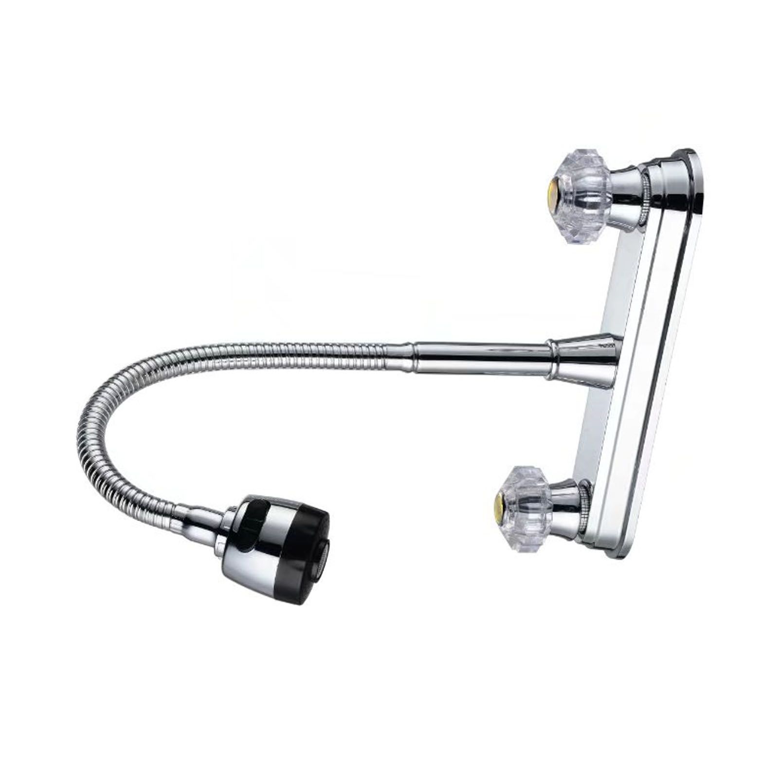 Kitchen Sink Faucet with Pull Down Sprayer Cold and Hot Water Brushed Stainless Steel Faucet Water Tap - Image 3
