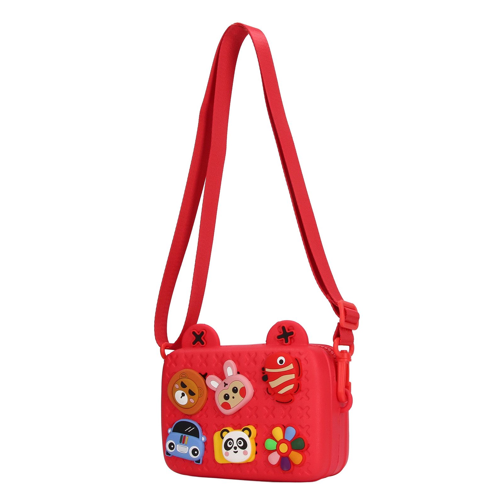 Cartoon Camera Shoulder Bags Children's Camera Protector Bag for Kids Birthday Gift Red - Image 5