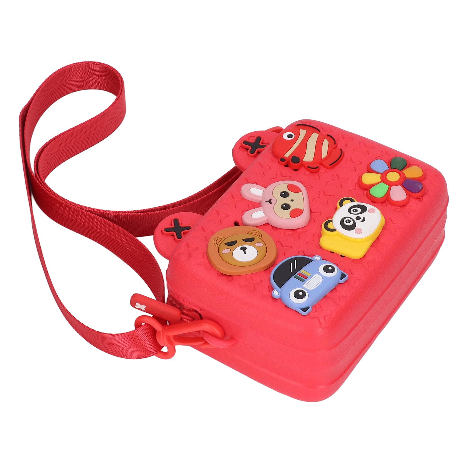 Cartoon Camera Shoulder Bags Children's Camera Protector Bag for Kids Birthday Gift Red - Image 6