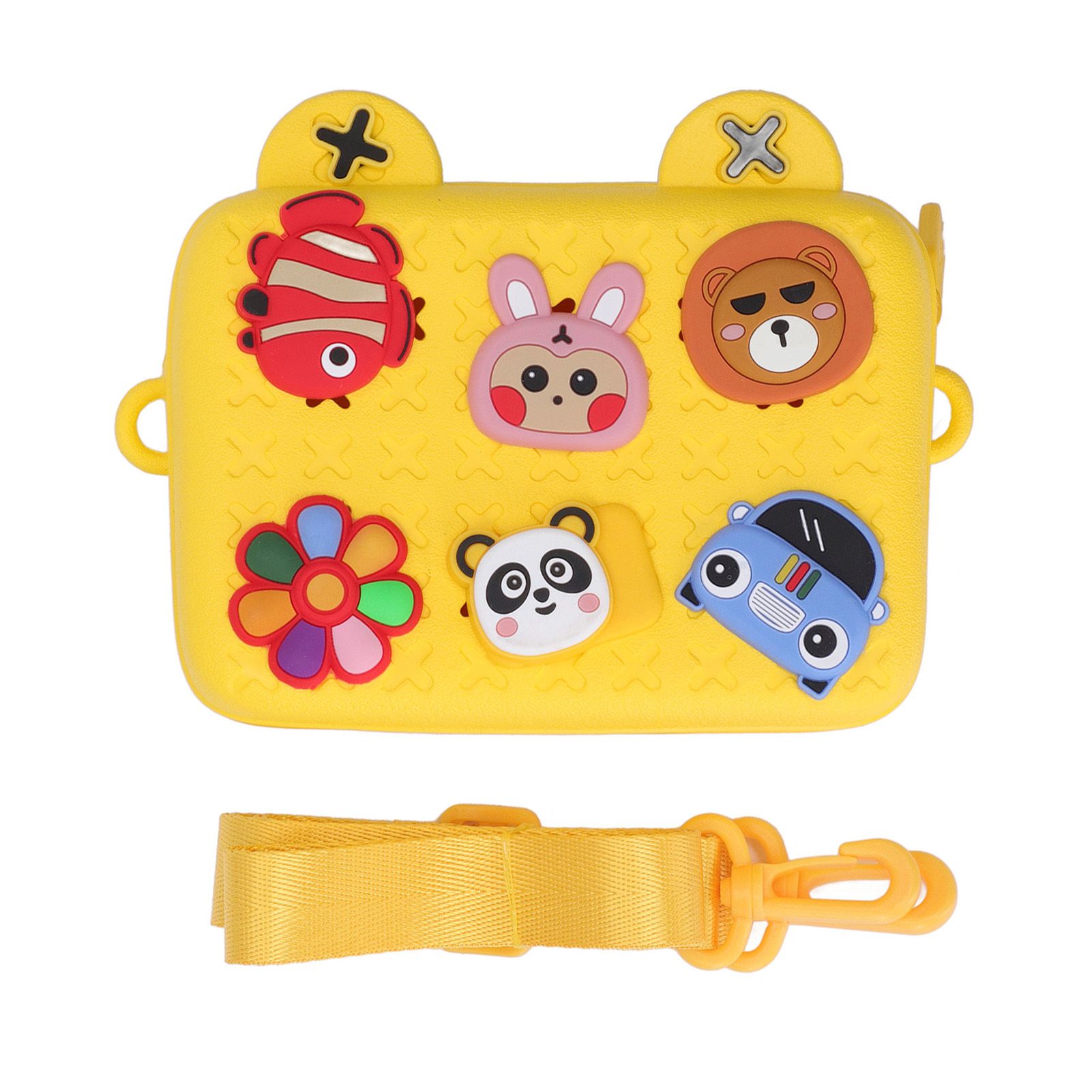 Cartoon Camera Shoulder Bags Children's Camera Protector Bag for Kids Birthday Gift Yellow - Image 1