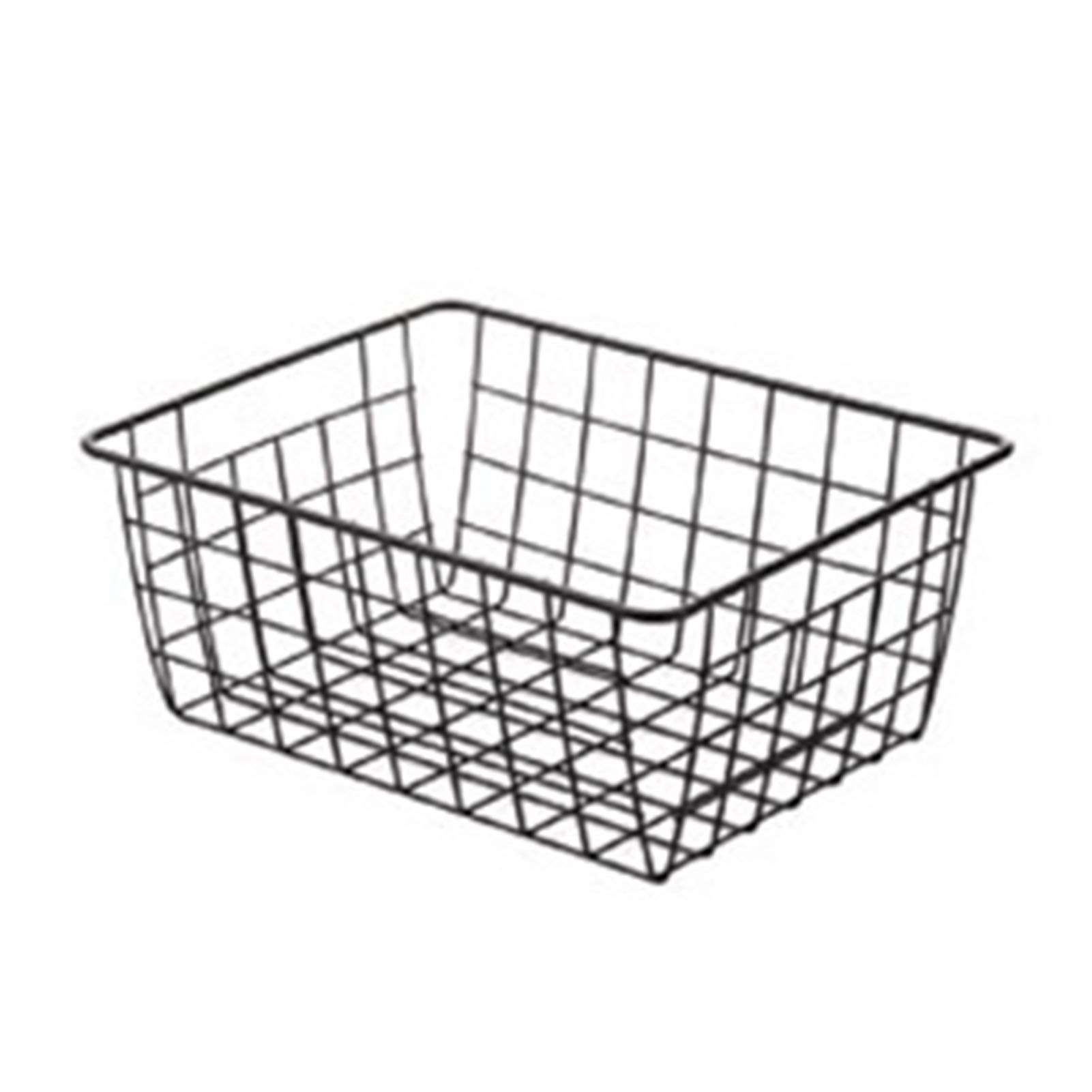 Wire Basket Hollow Breathable Large Multi Functional Iron Storage Basket for Underwear Snacks Fruits Toy Black - Image 2