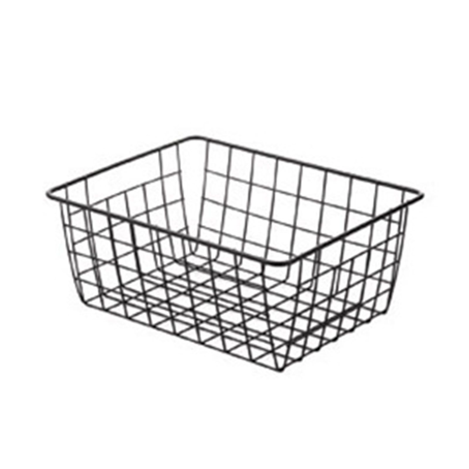 Wire Basket Hollow Breathable Large Multi Functional Iron Storage Basket for Underwear Snacks Fruits Toy Black - Image 3