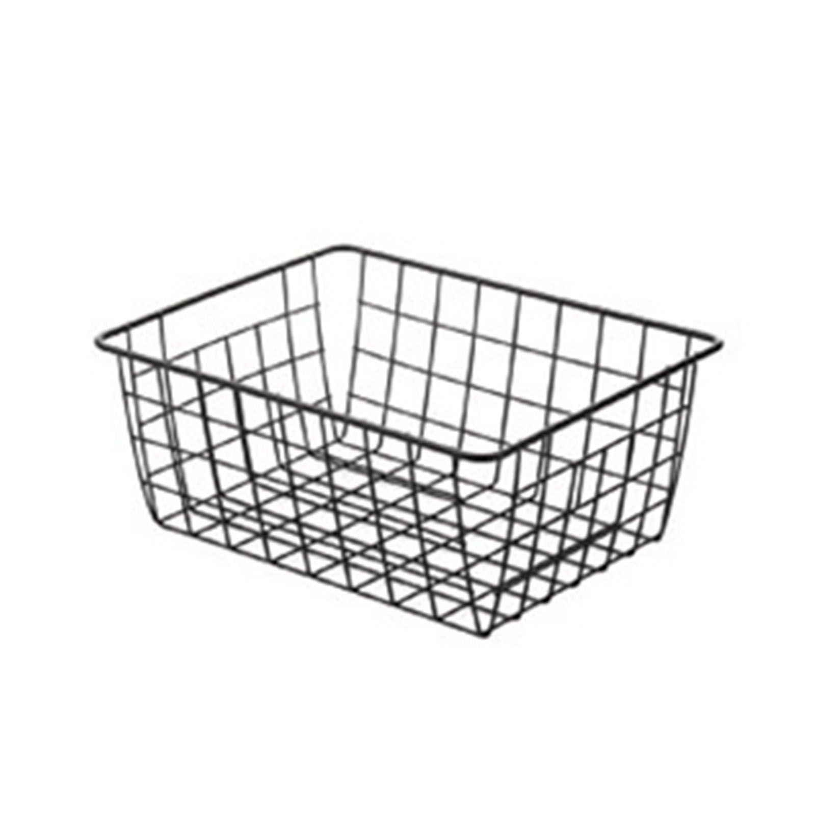 Wire Basket Hollow Breathable Large Multi Functional Iron Storage Basket for Underwear Snacks Fruits Toy Black - Image 4