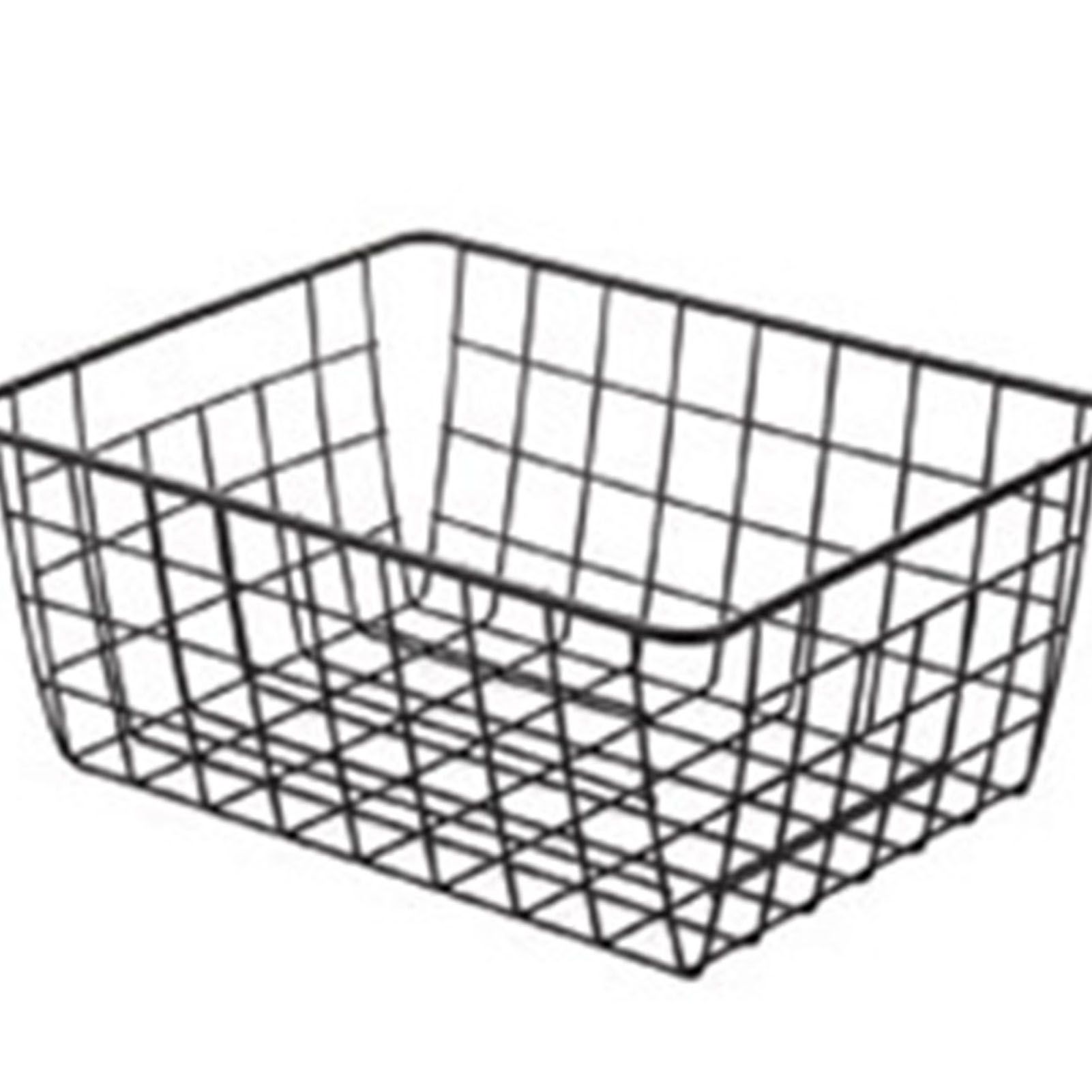 Wire Basket Hollow Breathable Large Multi Functional Iron Storage Basket for Underwear Snacks Fruits Toy Black - Image 7