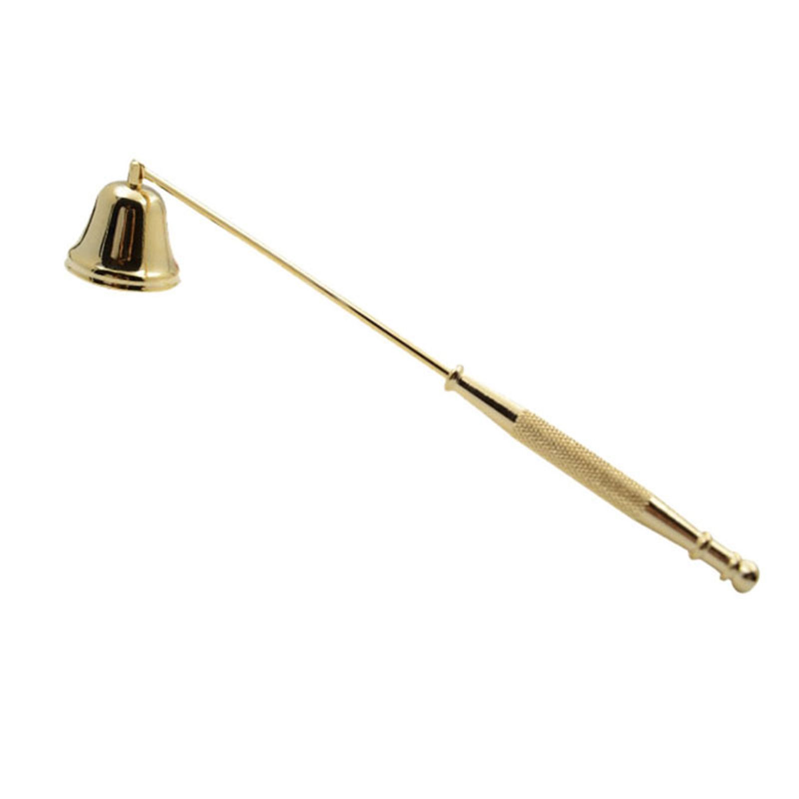 Candle Snuffer Bell Shaped Iron Electroplating Candle Extinguisher for Home Candle Tool Gold - Image 1
