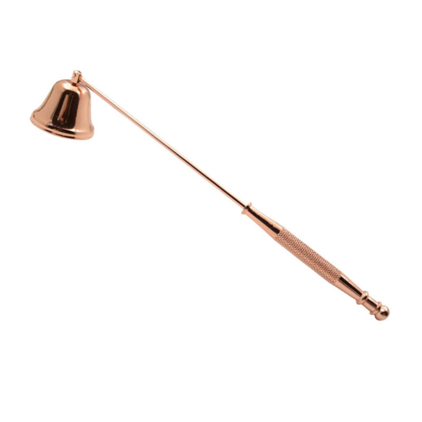 Candle Snuffer Bell Shaped Iron Electroplating Candle Extinguisher for Home Candle Tool Rose Gold - Image 1