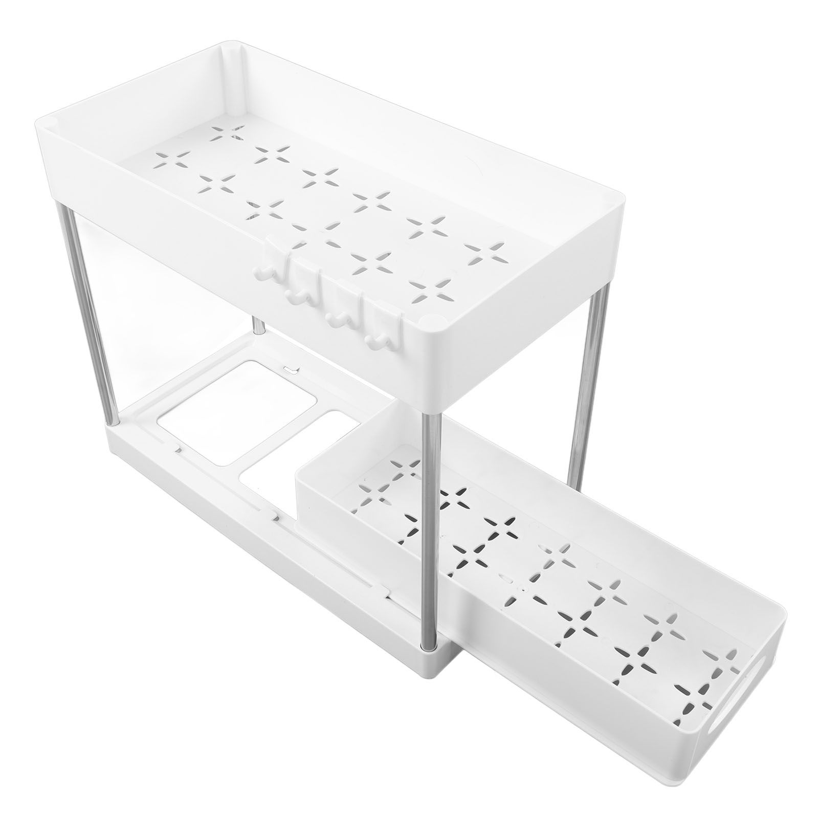 Under Sink Organizers Large Capacity Slide Out Storage Baskets for Bathrooms Kitchens Closets Laundry Rooms Offices White - Image 7