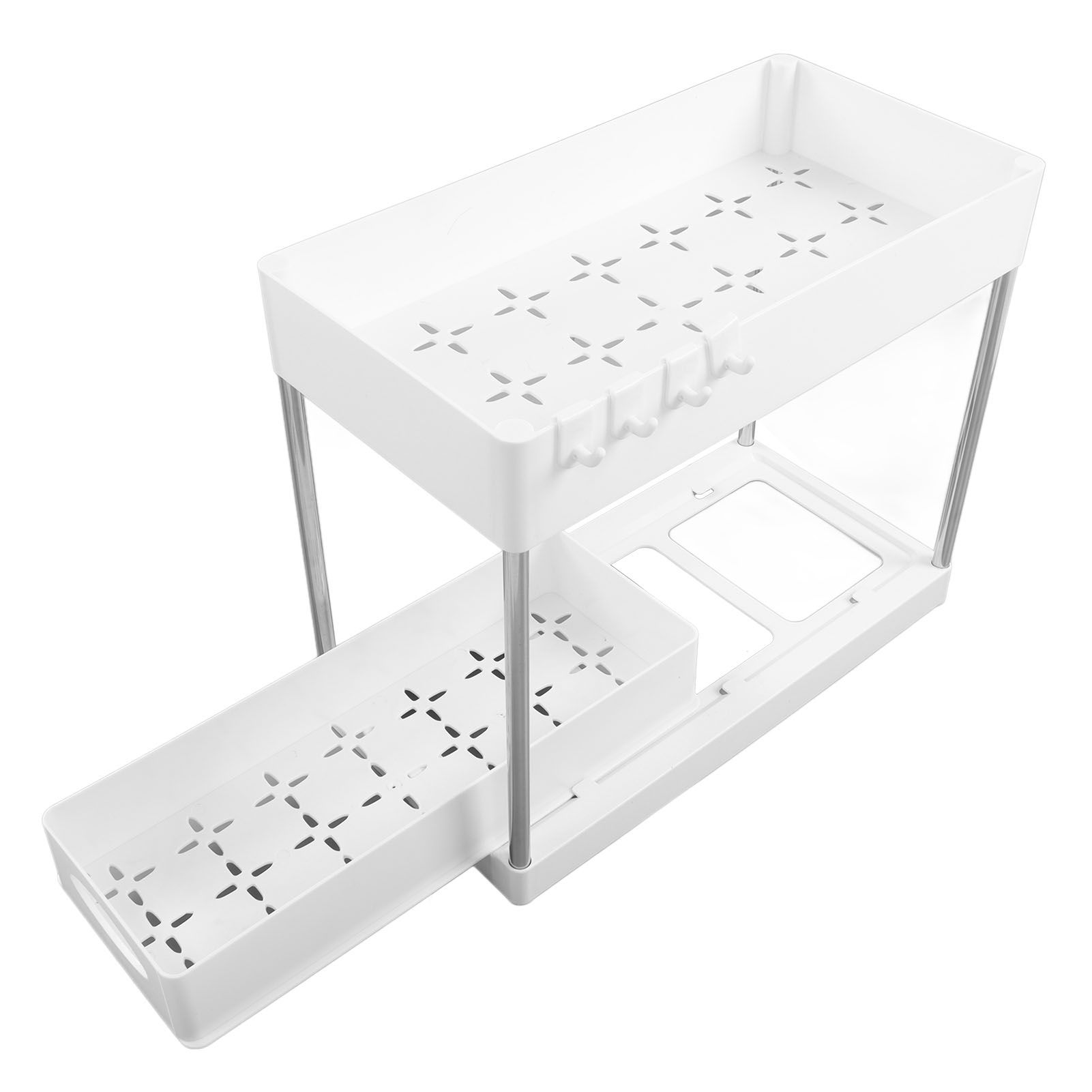 Under Sink Organizers Large Capacity Slide Out Storage Baskets for Bathrooms Kitchens Closets Laundry Rooms Offices White - Image 8