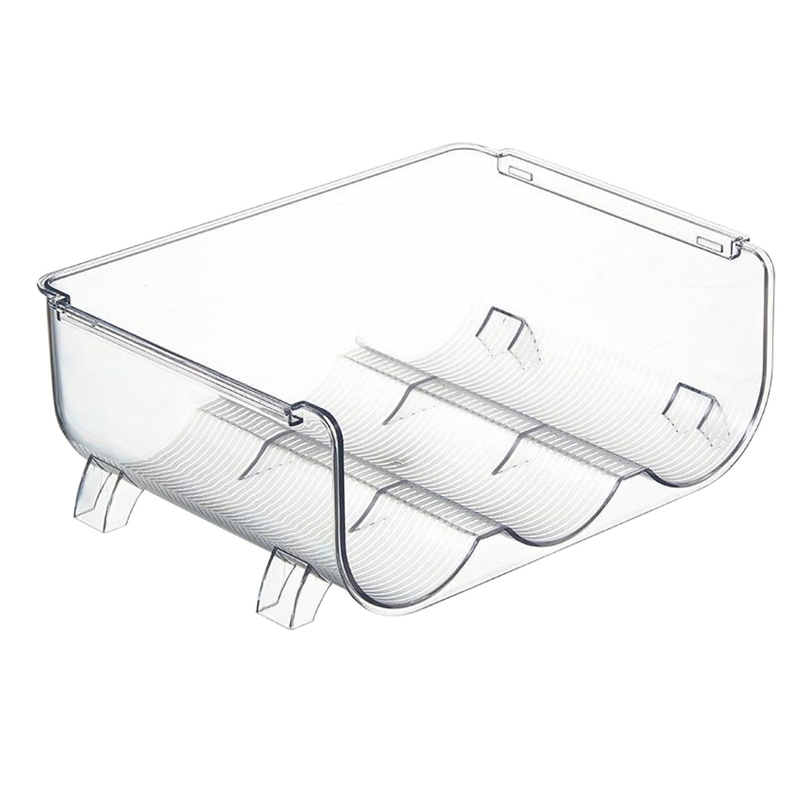 Water Bottle Organizer Transparent Stackable Space Saving Water Bottle Storage Holder Rack for Vacuum Cup 3 Grids - Image 2