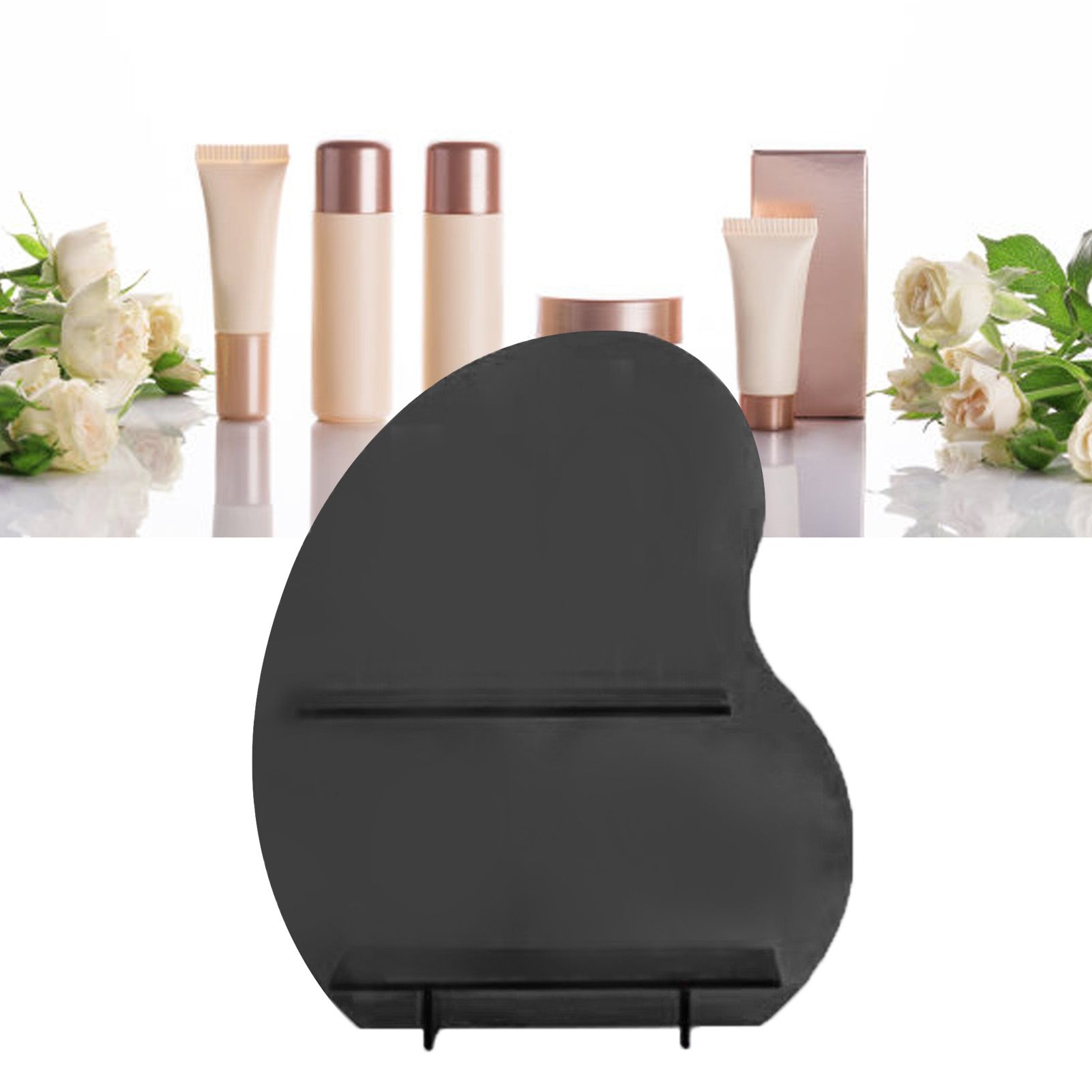 Cosmetic Storage Rack Makeup Shelf Organizer for Bathroom Bedroom Dressing Room Desk Black S - Image 6