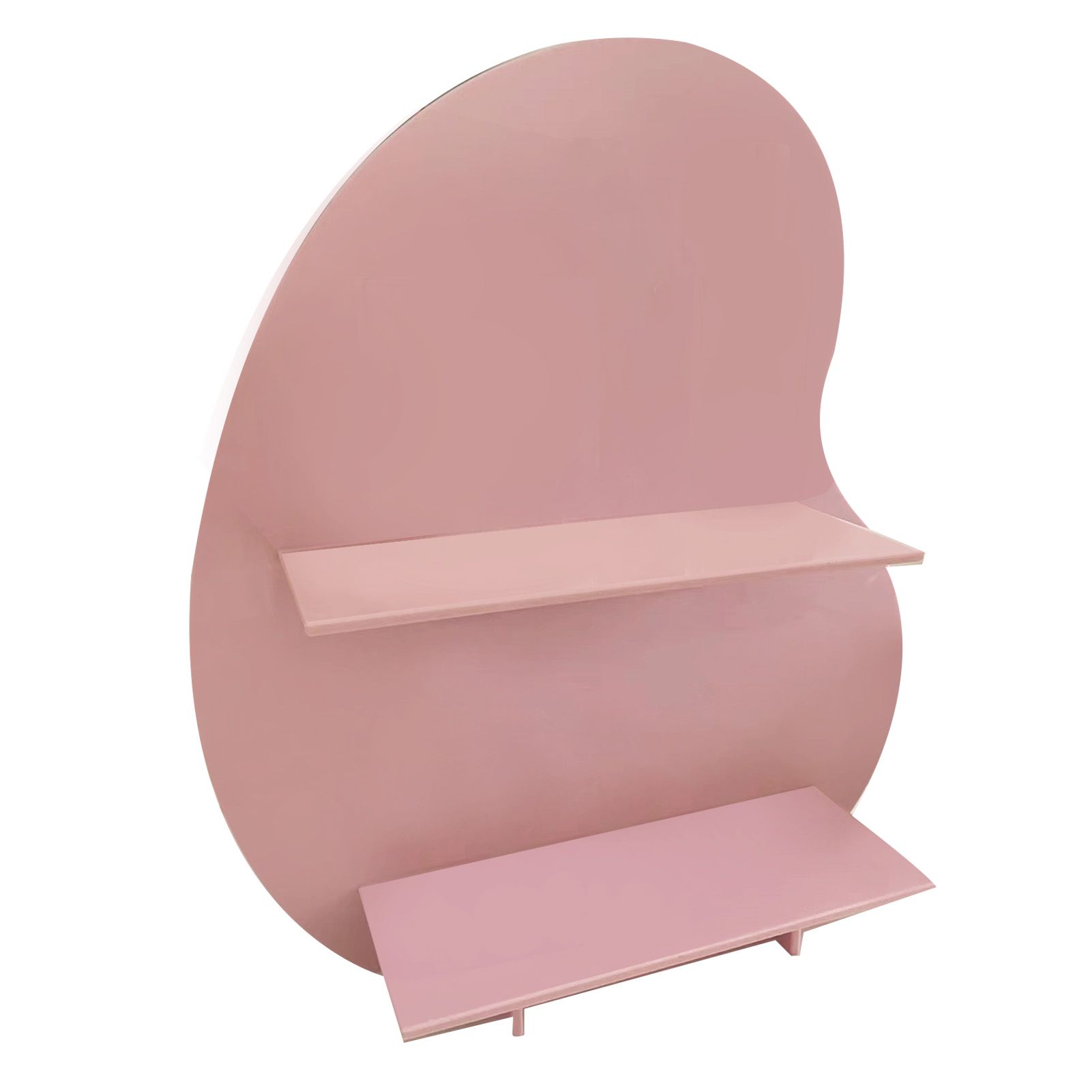 Cosmetic Storage Rack Makeup Shelf Organizer for Bathroom Bedroom Dressing Room Desk Pink S - Image 1