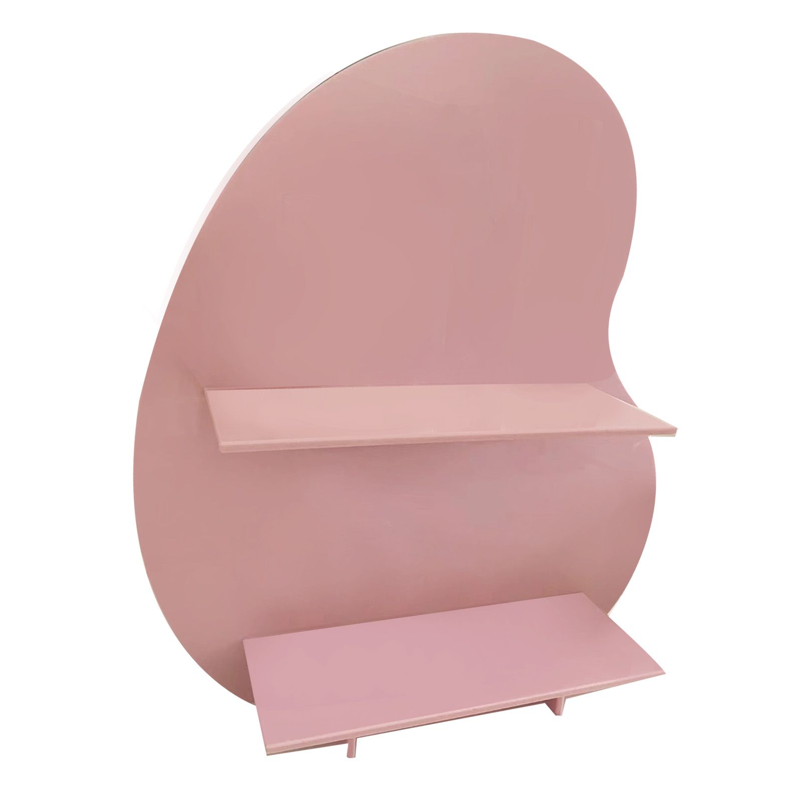 Cosmetic Storage Rack Makeup Shelf Organizer for Bathroom Bedroom Dressing Room Desk Pink S - Image 2
