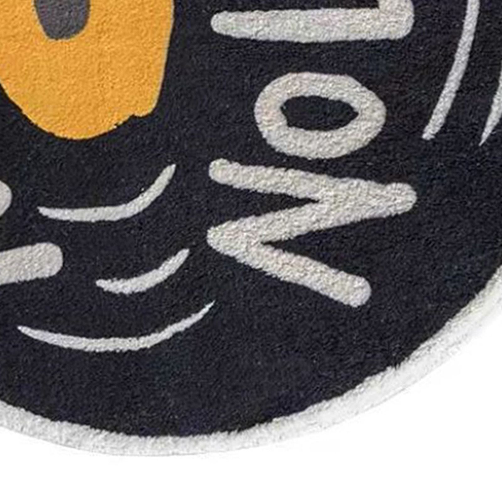 Water Absorbent Mat Retro CD Disk Design Anti Slip Thick Soft Imitation Cashmere Home Bathroom Mat Type 1 60x60cm - Image 8