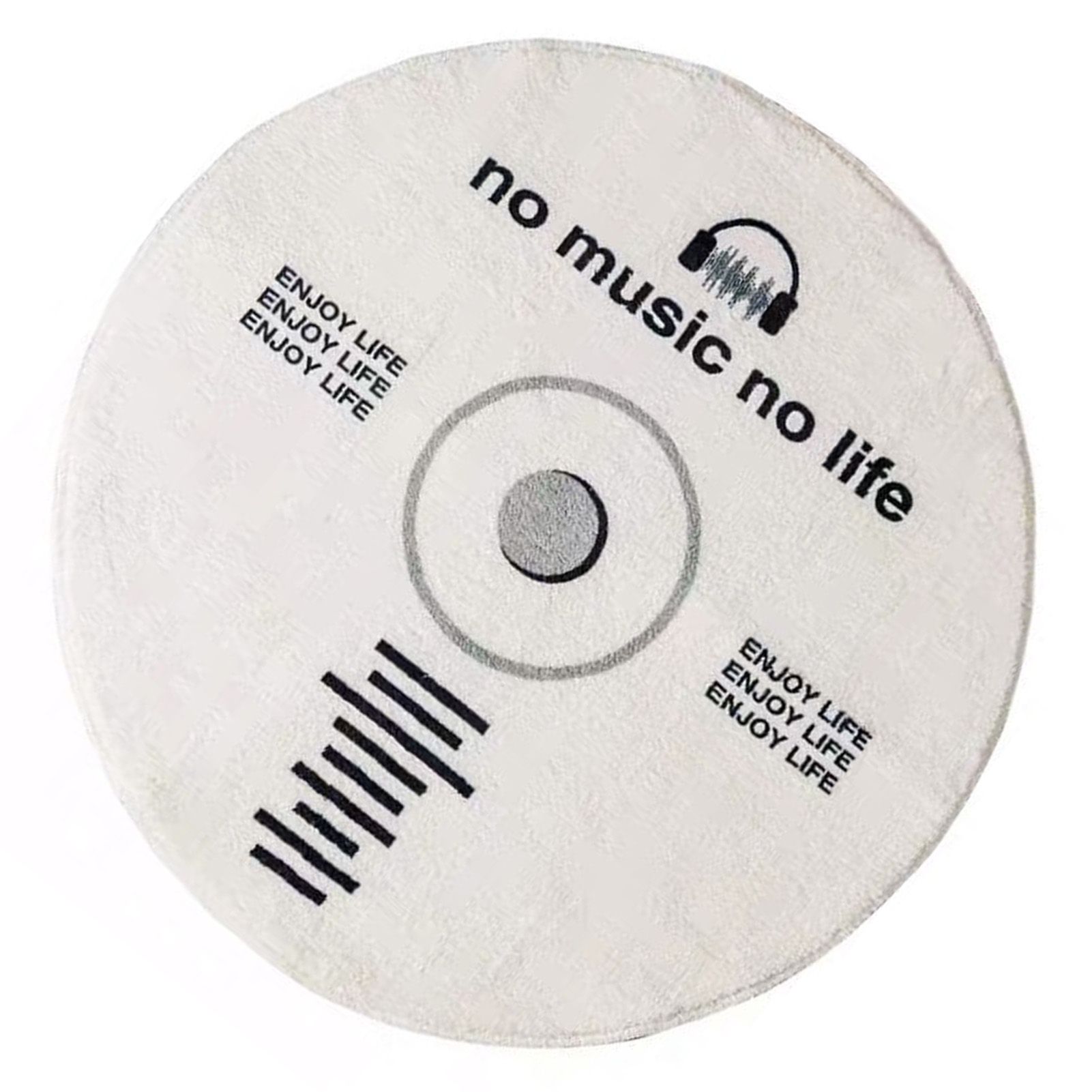 Water Absorbent Mat Retro CD Disk Design Anti Slip Thick Soft Imitation Cashmere Home Bathroom Mat Type 2 60x60cm - Image 4