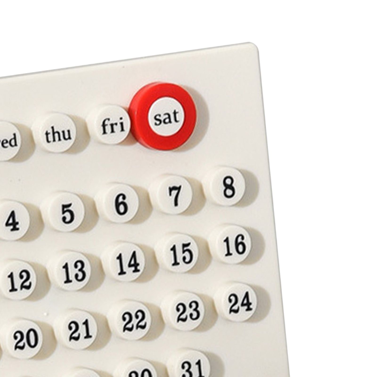 Wooden Kids Calendar DIY Hand Operated Develop Planning Skills Perpetual Calendar for Home White - Image 8