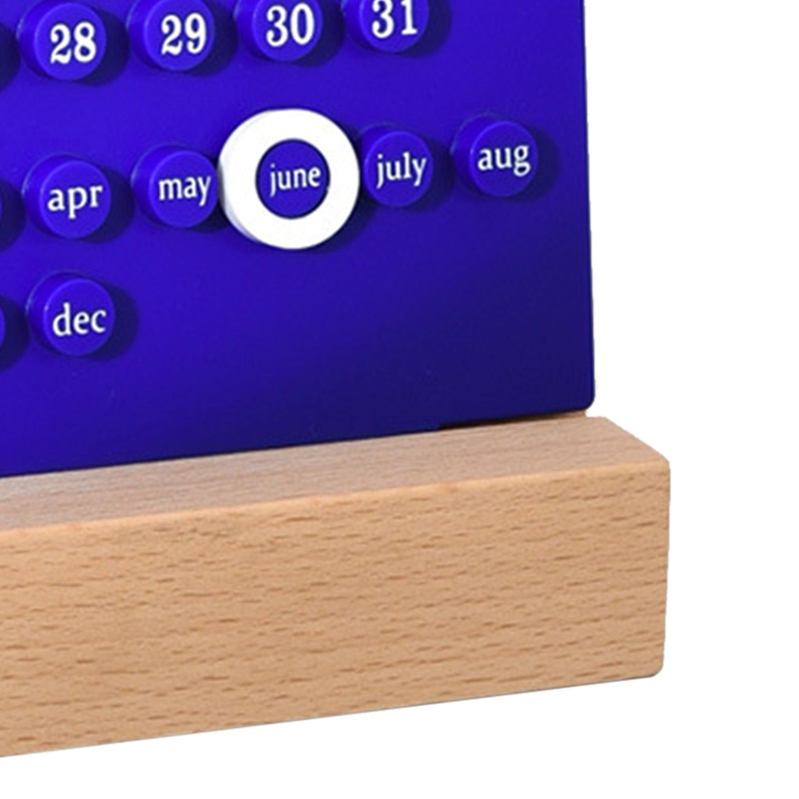 Wooden Kids Calendar DIY Hand Operated Develop Planning Skills Perpetual Calendar for Home Blue - Image 7