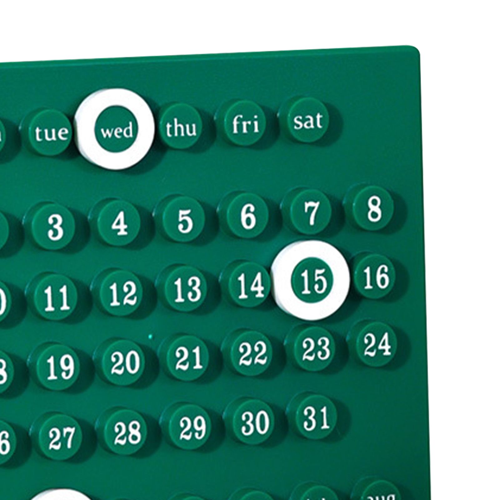 Wooden Kids Calendar DIY Hand Operated Develop Planning Skills Perpetual Calendar for Home Green - Image 7