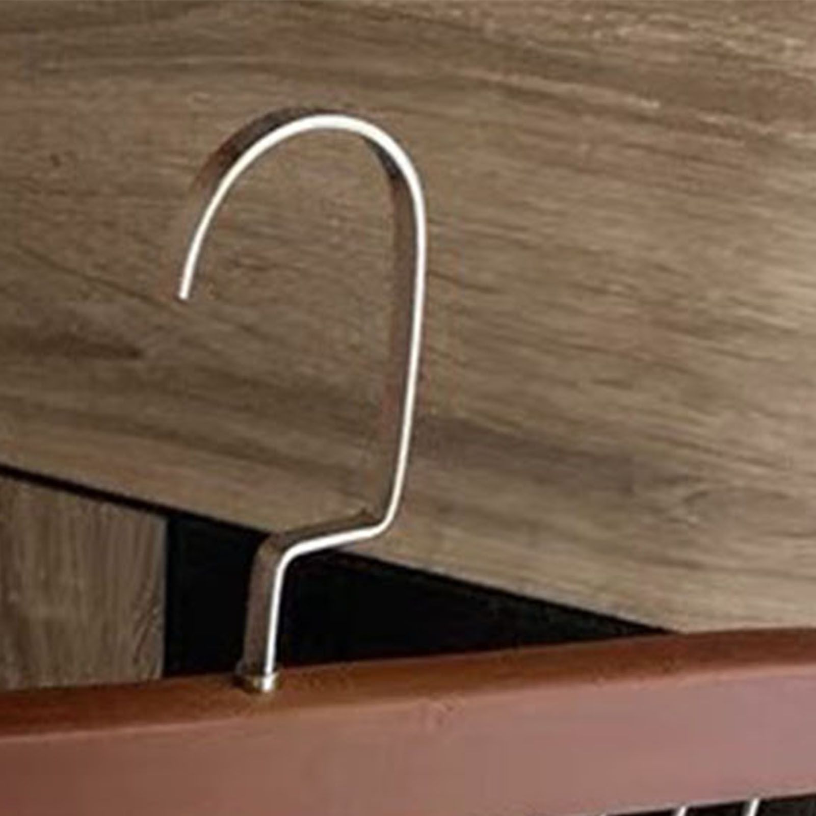 Multifunctional Hanger Punch Free with 8 Hooks Wood and Stainless Steel Cap Holder for Student Dormitory Dark Brown - Image 8