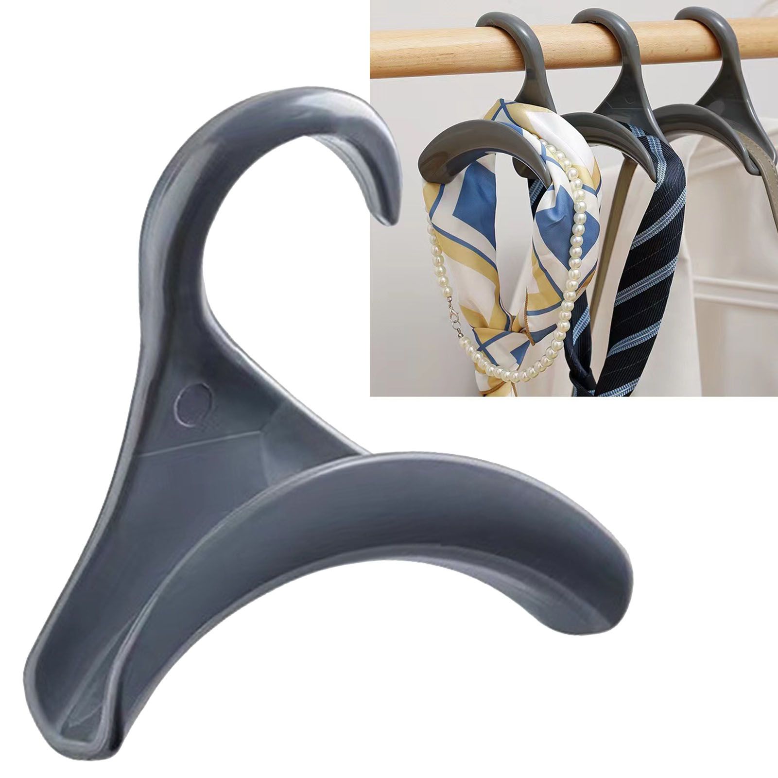 Purse Hanger Bag Arc Door Closet Hanger Hook for Satchel Coat Haversack Belt Storage Grey - Image 6