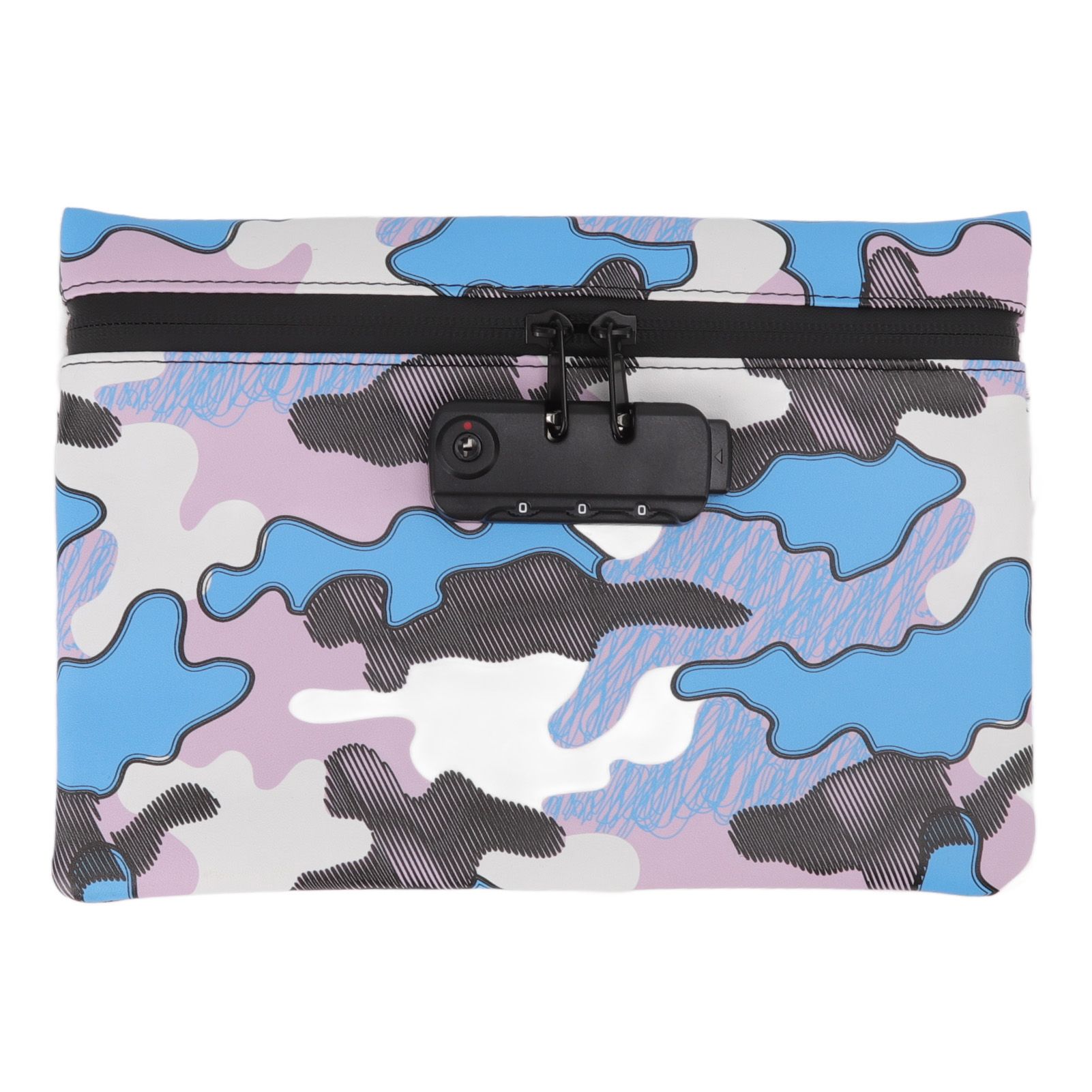 Smell Proof Bag Storage Carrying Bag PU Leather with Combination Lock for Home Outdoor - Image 1