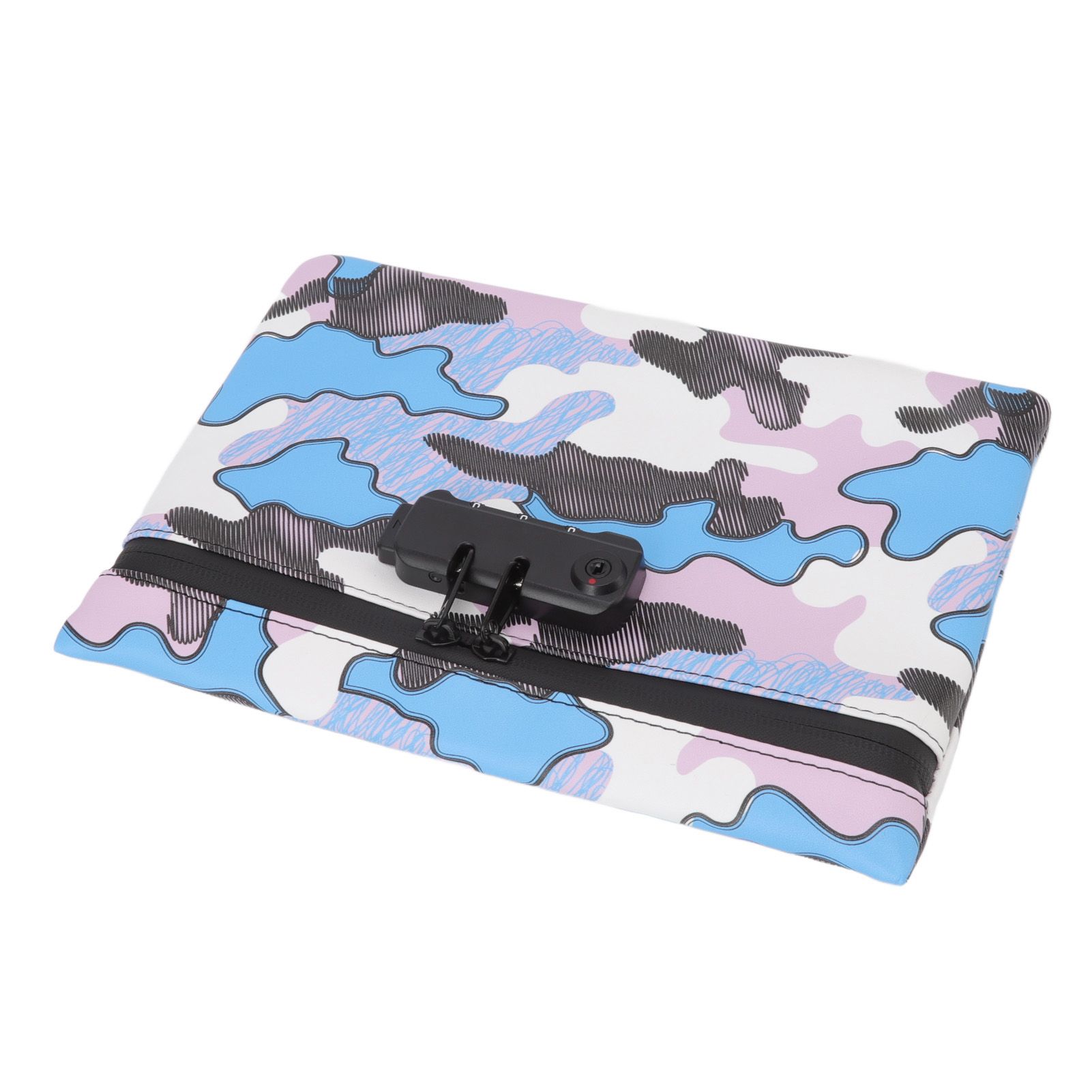 Smell Proof Bag Storage Carrying Bag PU Leather with Combination Lock for Home Outdoor - Image 2