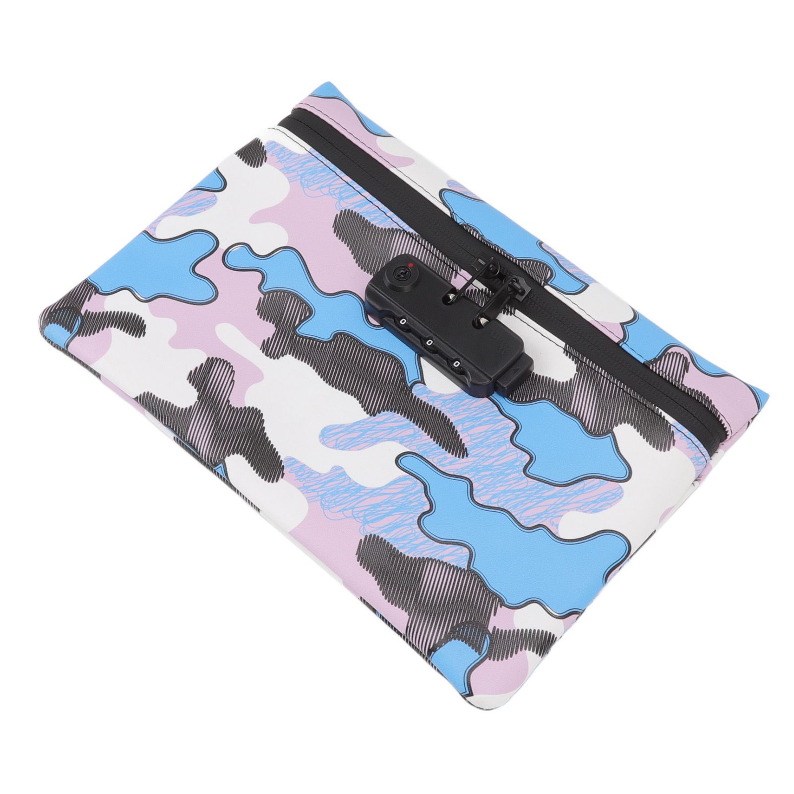 Smell Proof Bag Storage Carrying Bag PU Leather with Combination Lock for Home Outdoor - Image 3