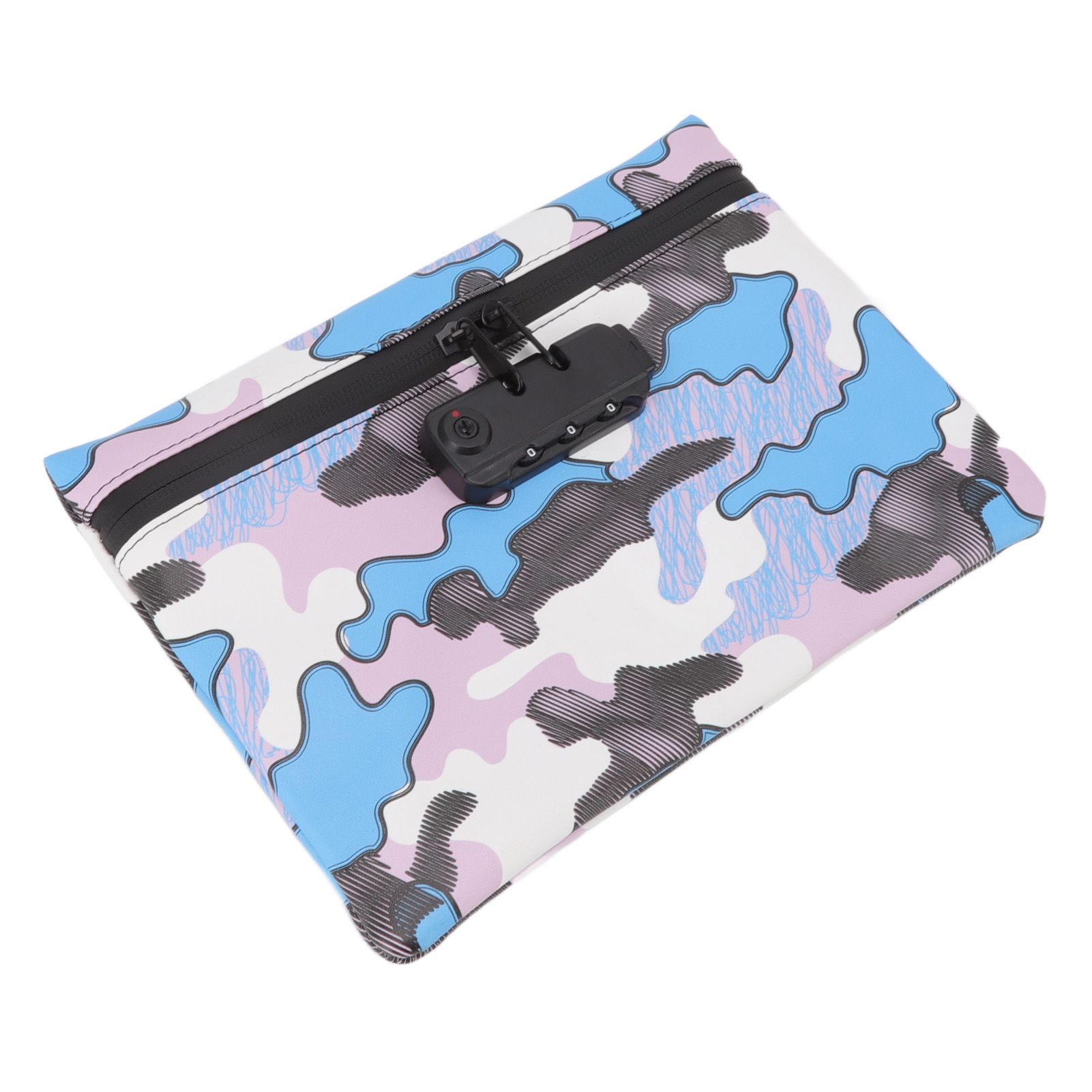 Smell Proof Bag Storage Carrying Bag PU Leather with Combination Lock for Home Outdoor - Image 4