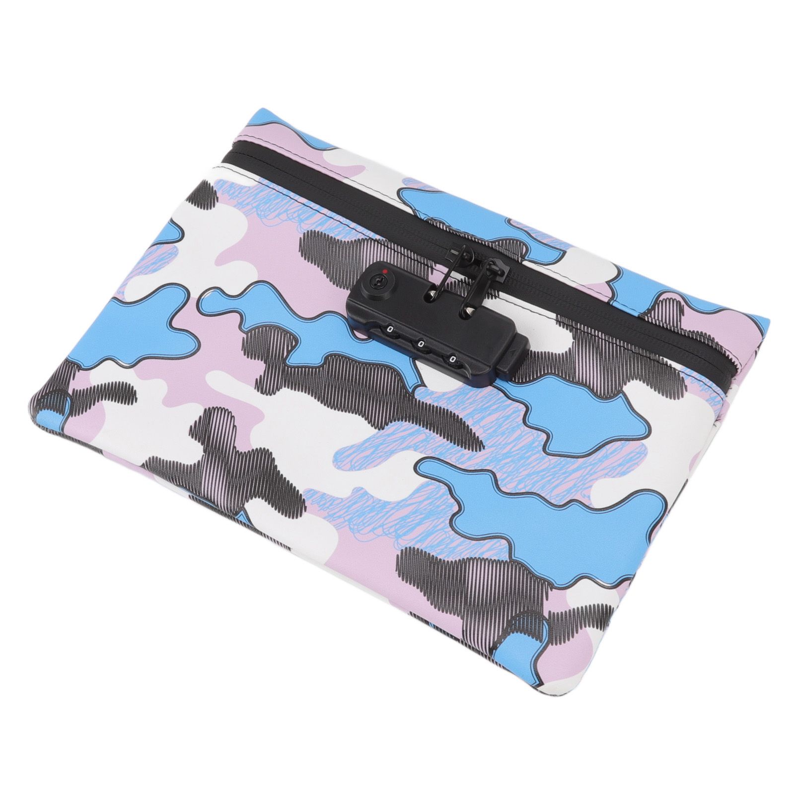 Smell Proof Bag Storage Carrying Bag PU Leather with Combination Lock for Home Outdoor - Image 5