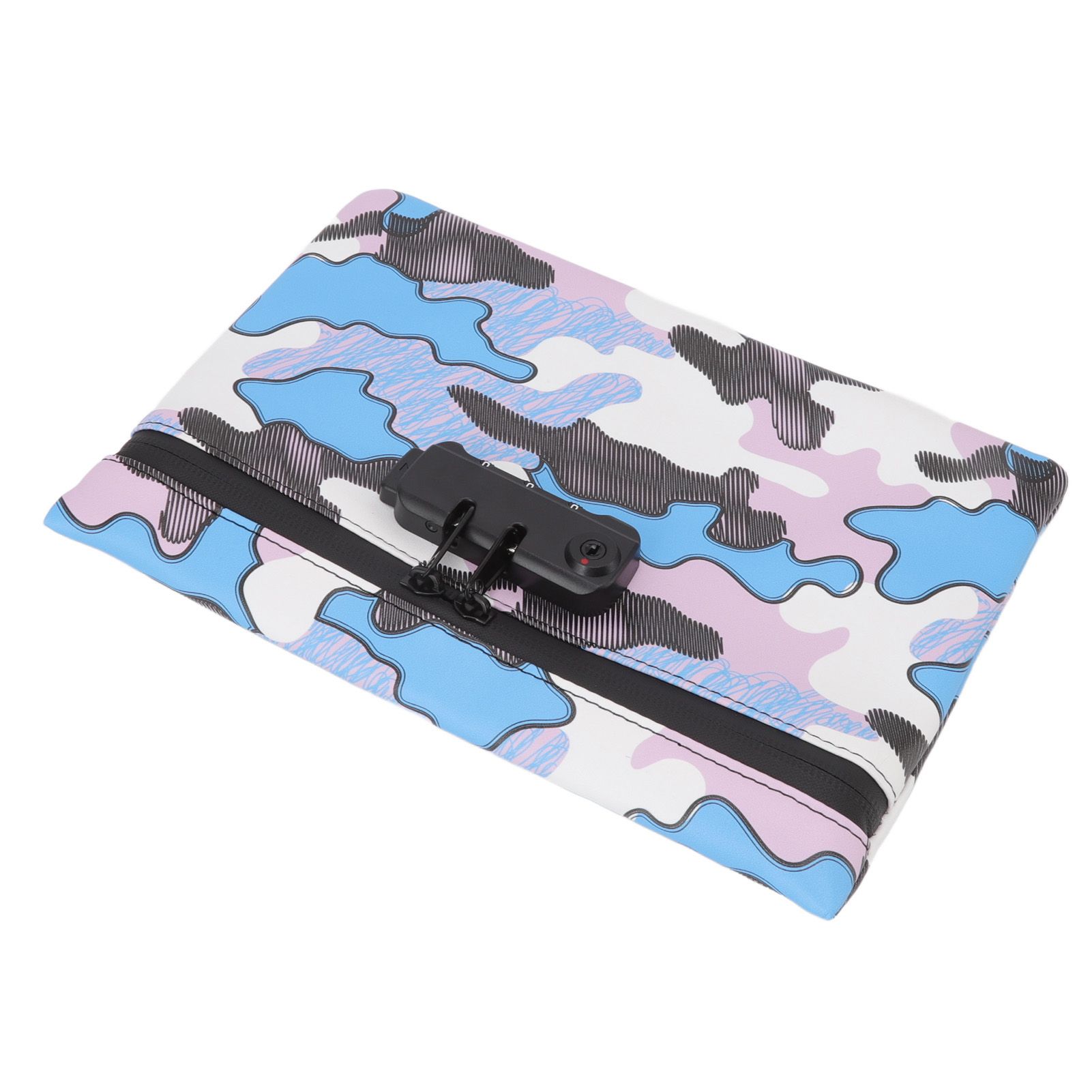 Smell Proof Bag Storage Carrying Bag PU Leather with Combination Lock for Home Outdoor - Image 7