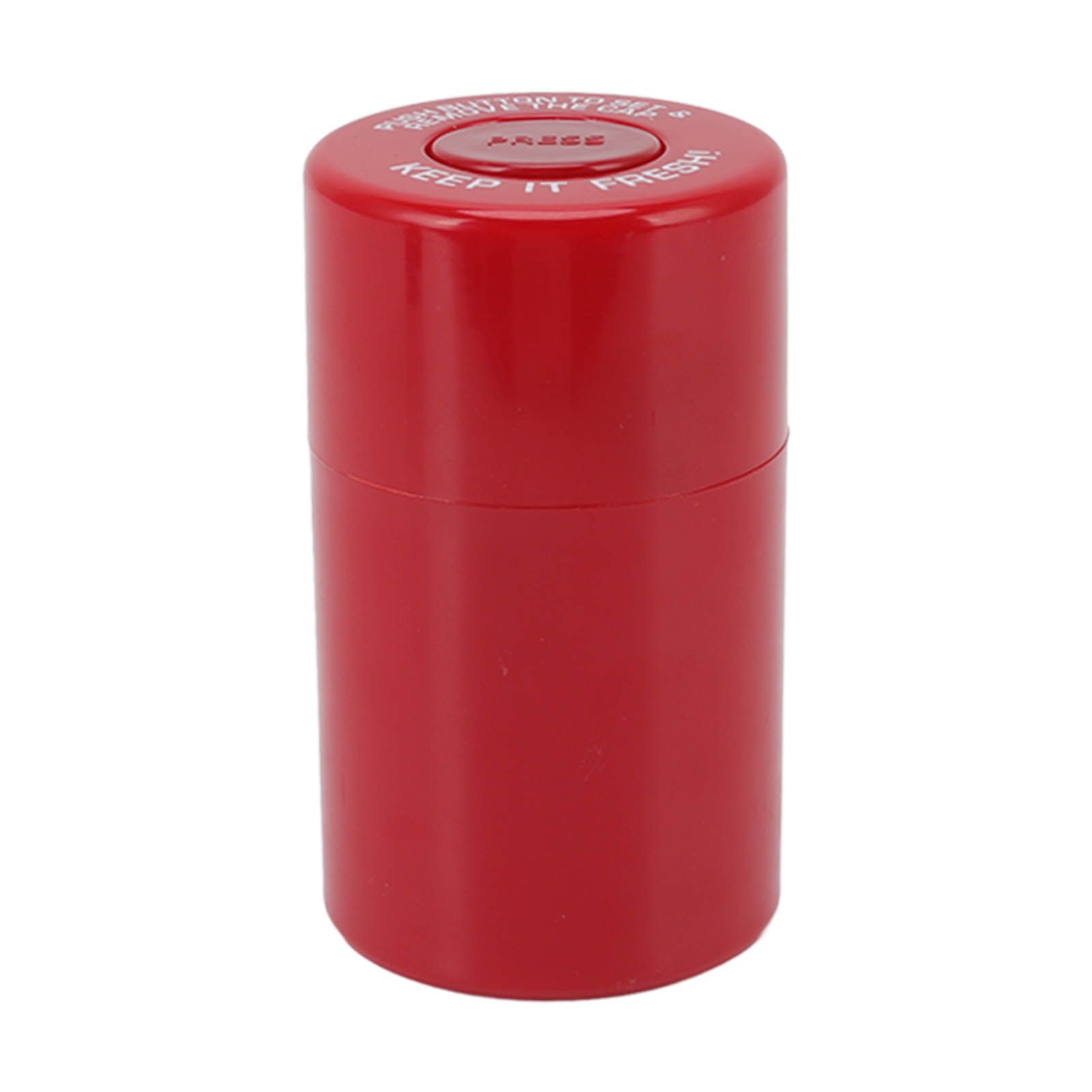 Round Plastic Airtight Stash Jar Smell Proof Tobacco Herb Storage Case Sealed Tank Container for Outdoor Travel Red - Image 1