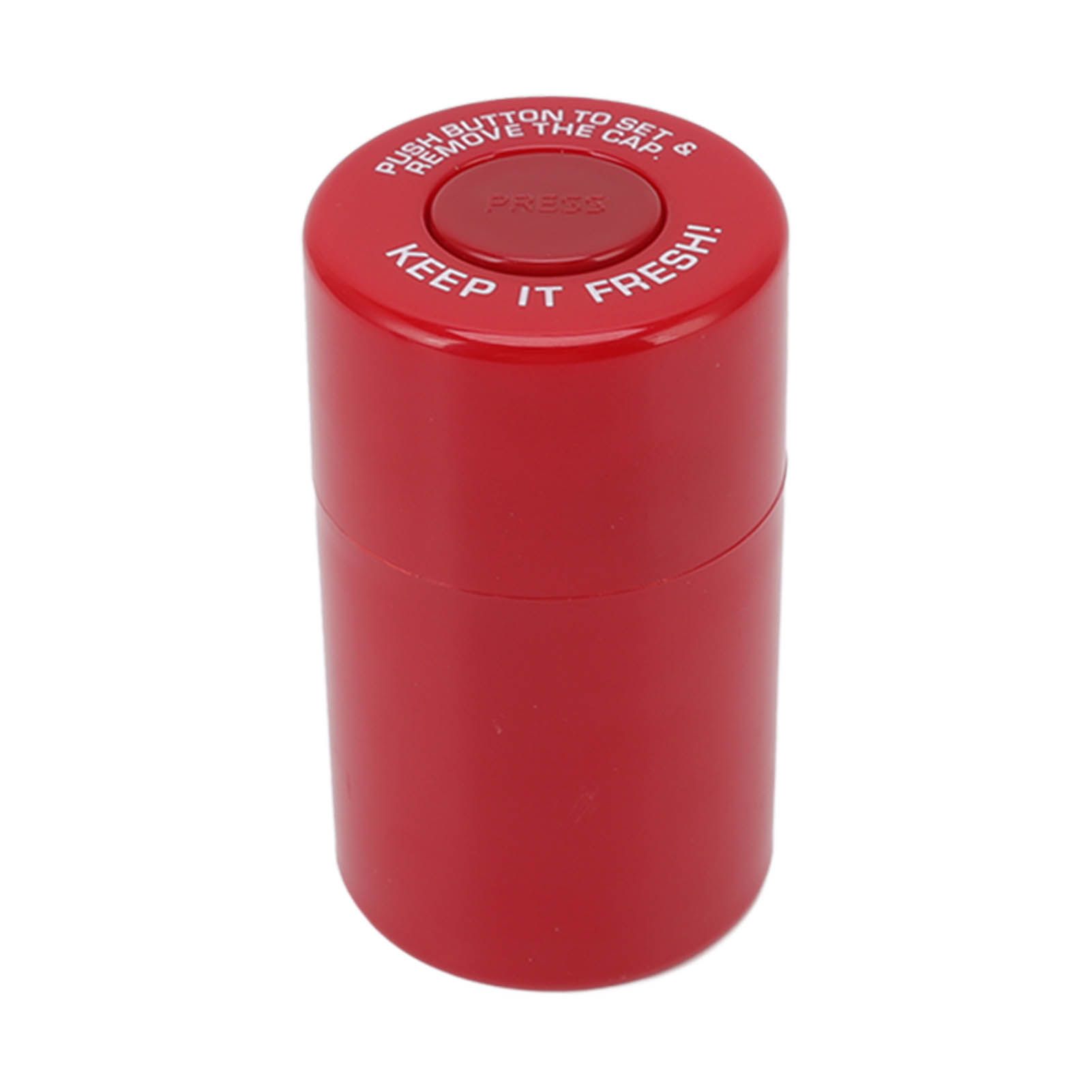 Round Plastic Airtight Stash Jar Smell Proof Tobacco Herb Storage Case Sealed Tank Container for Outdoor Travel Red - Image 2