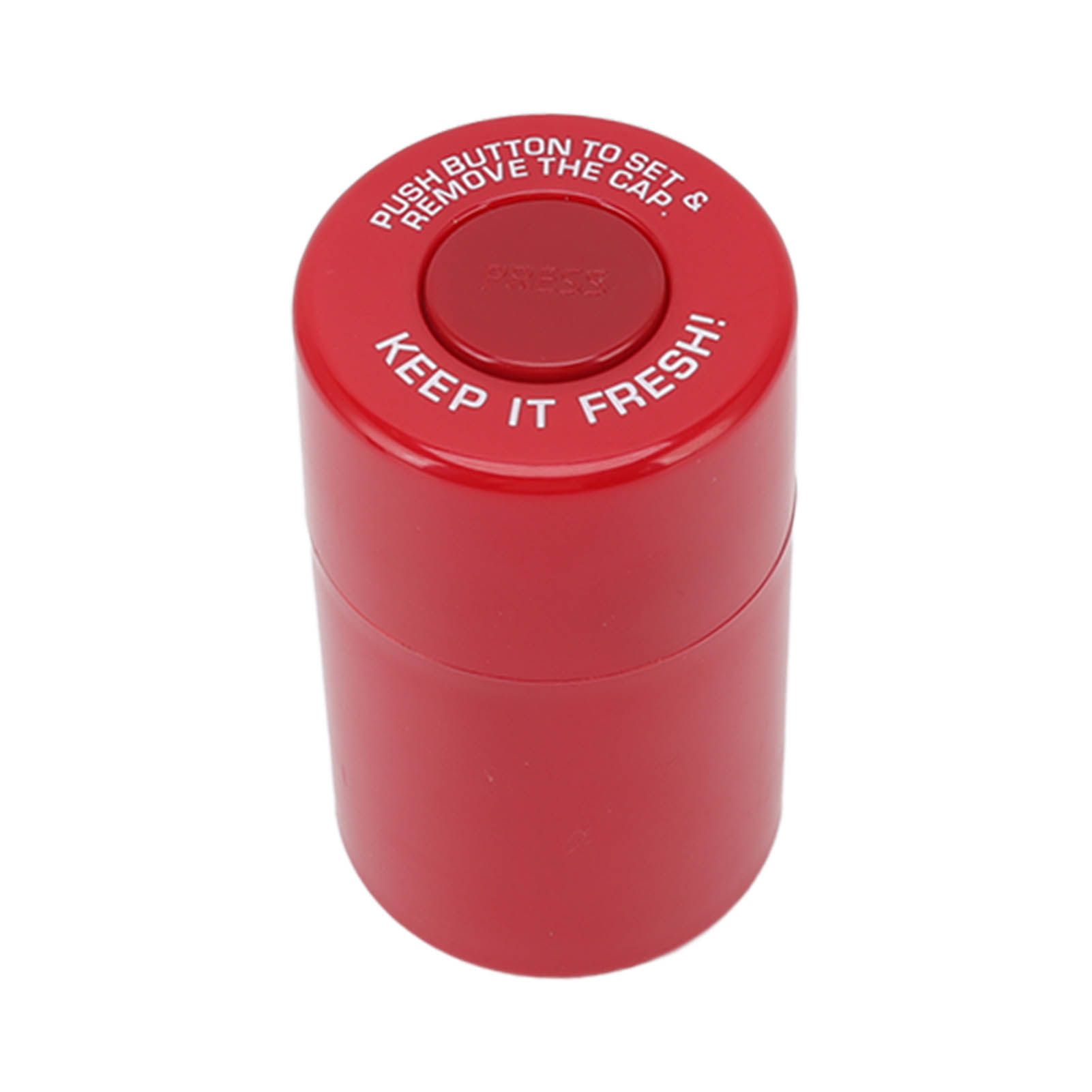 Round Plastic Airtight Stash Jar Smell Proof Tobacco Herb Storage Case Sealed Tank Container for Outdoor Travel Red - Image 4
